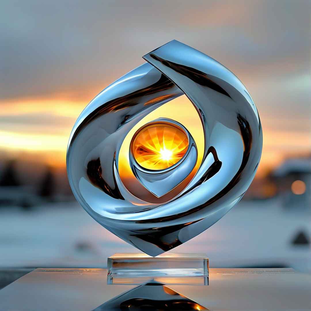 Glowing Abstract Metal Art