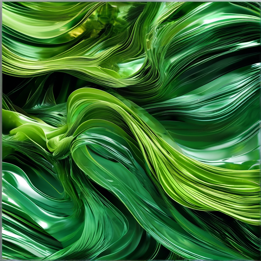 Abstract Green Liquid Flow