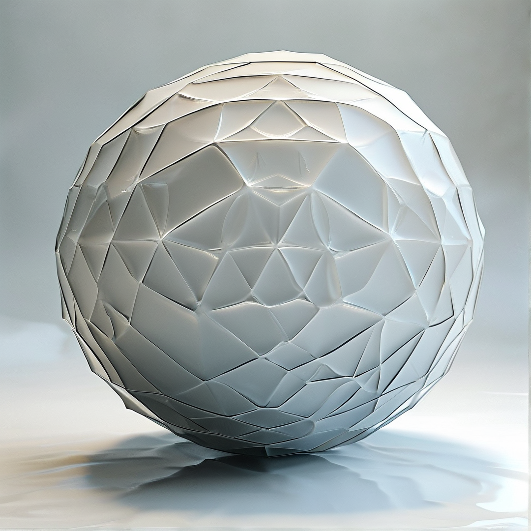 Faceted White Sphere