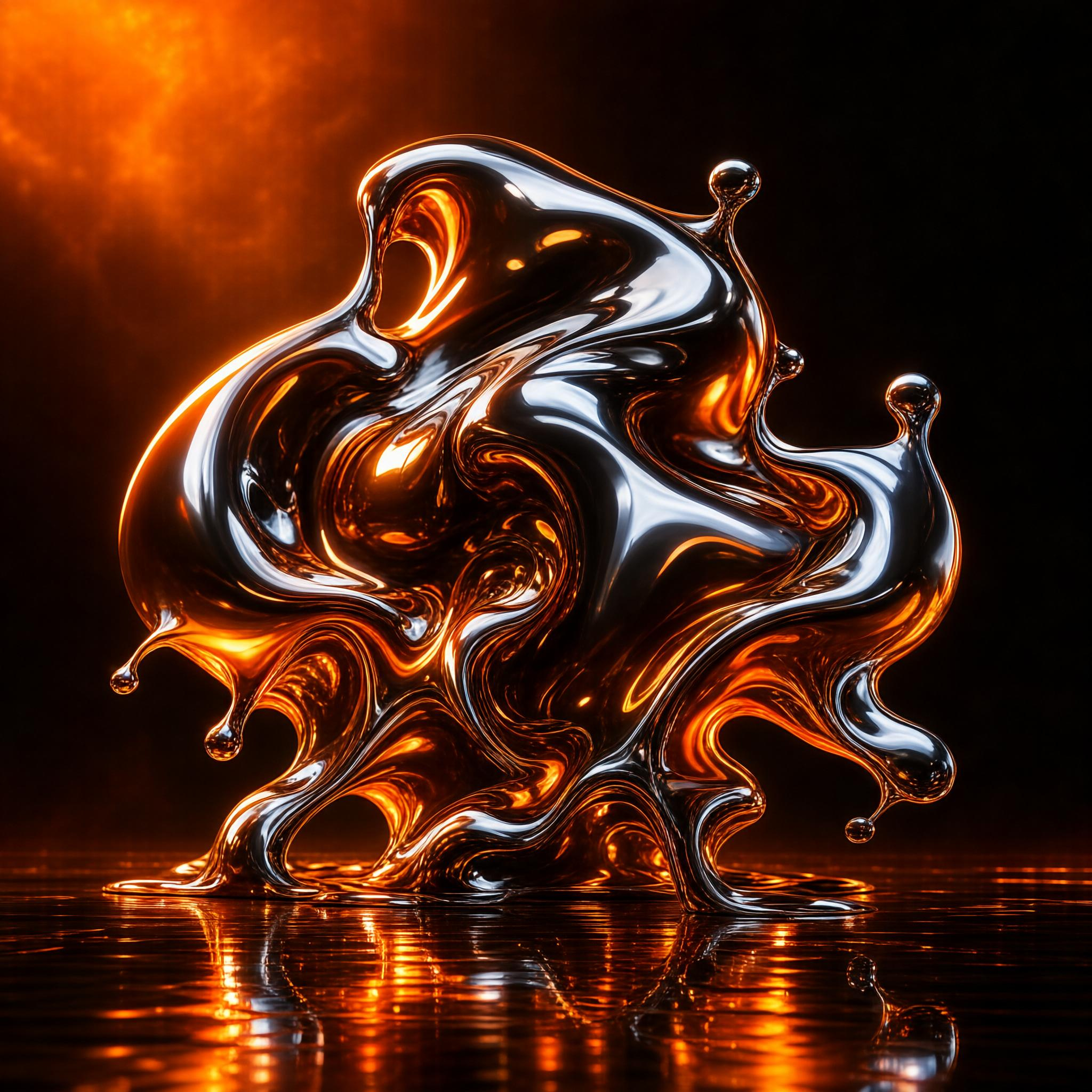 Shiny Amber Liquid