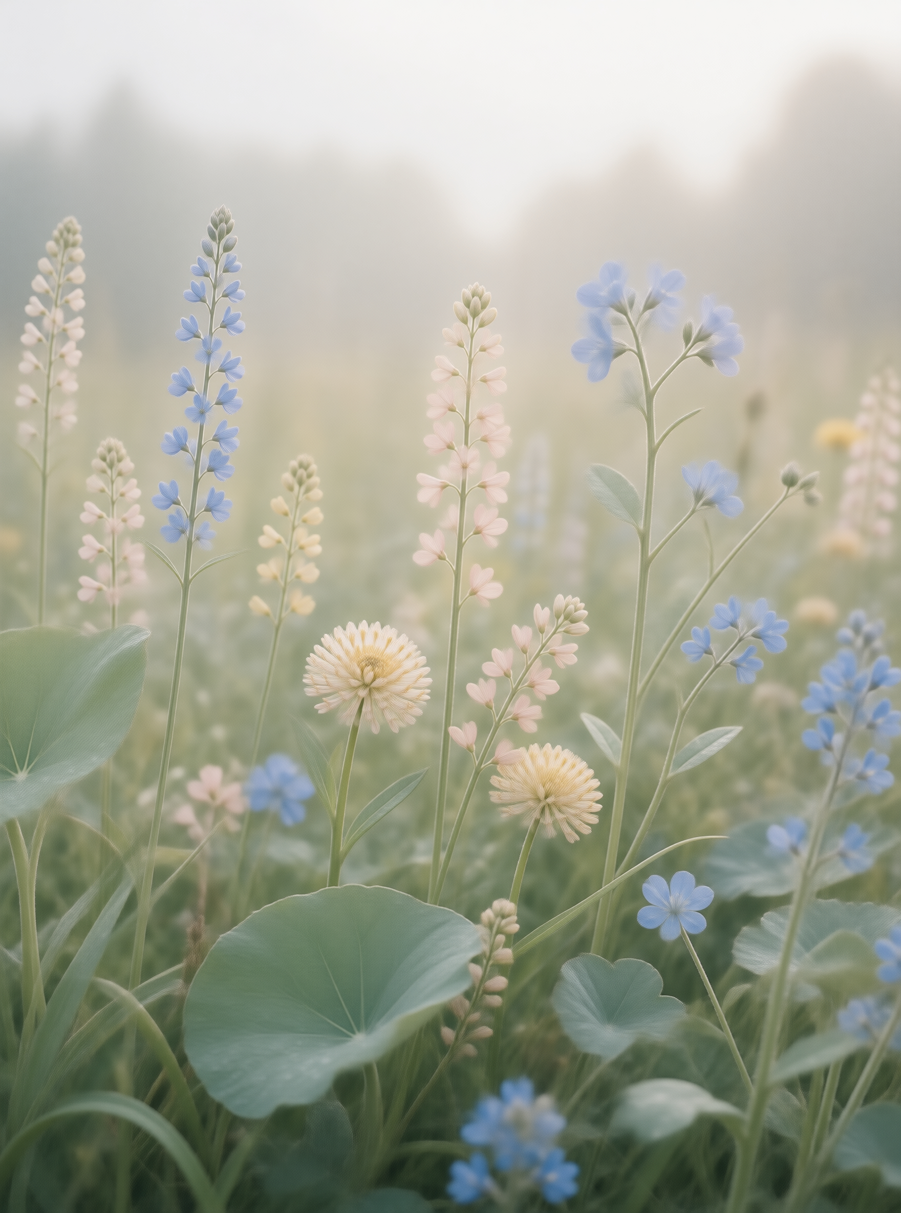 Dreamy Pastel Wildflowers