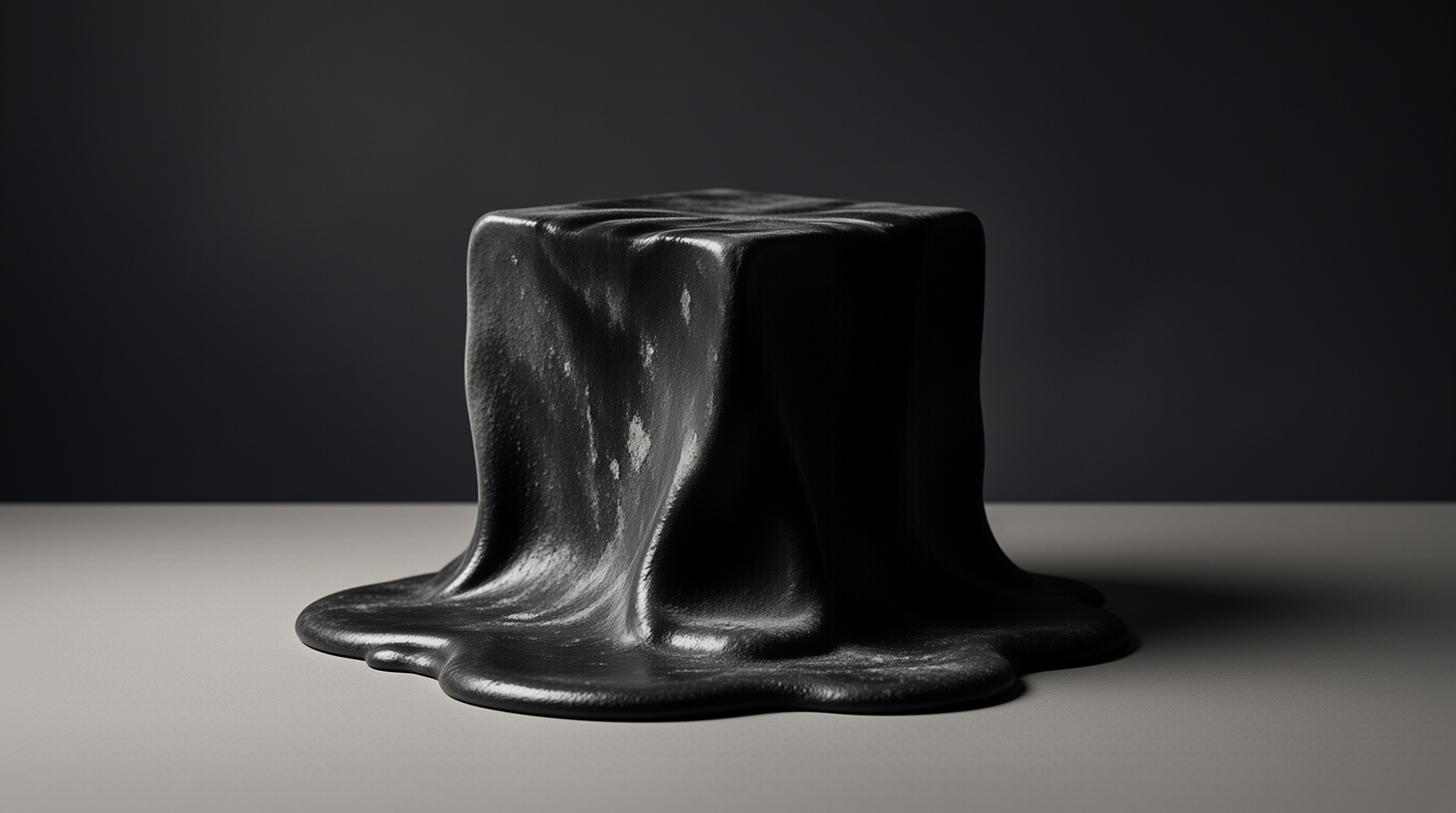 Melting Black Cube