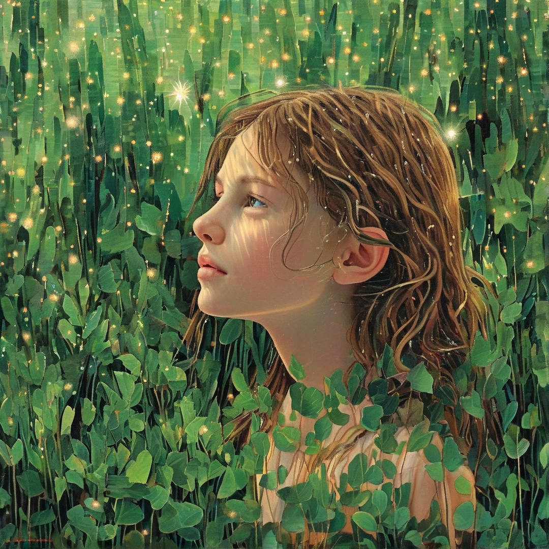 Ethereal Girl in Green
