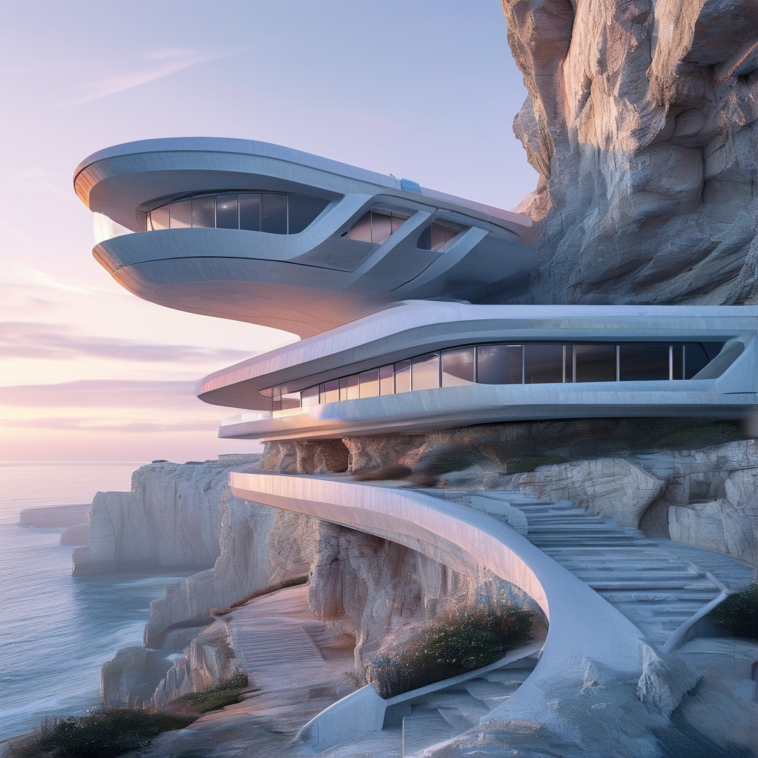 Futuristic Cliffside Villa