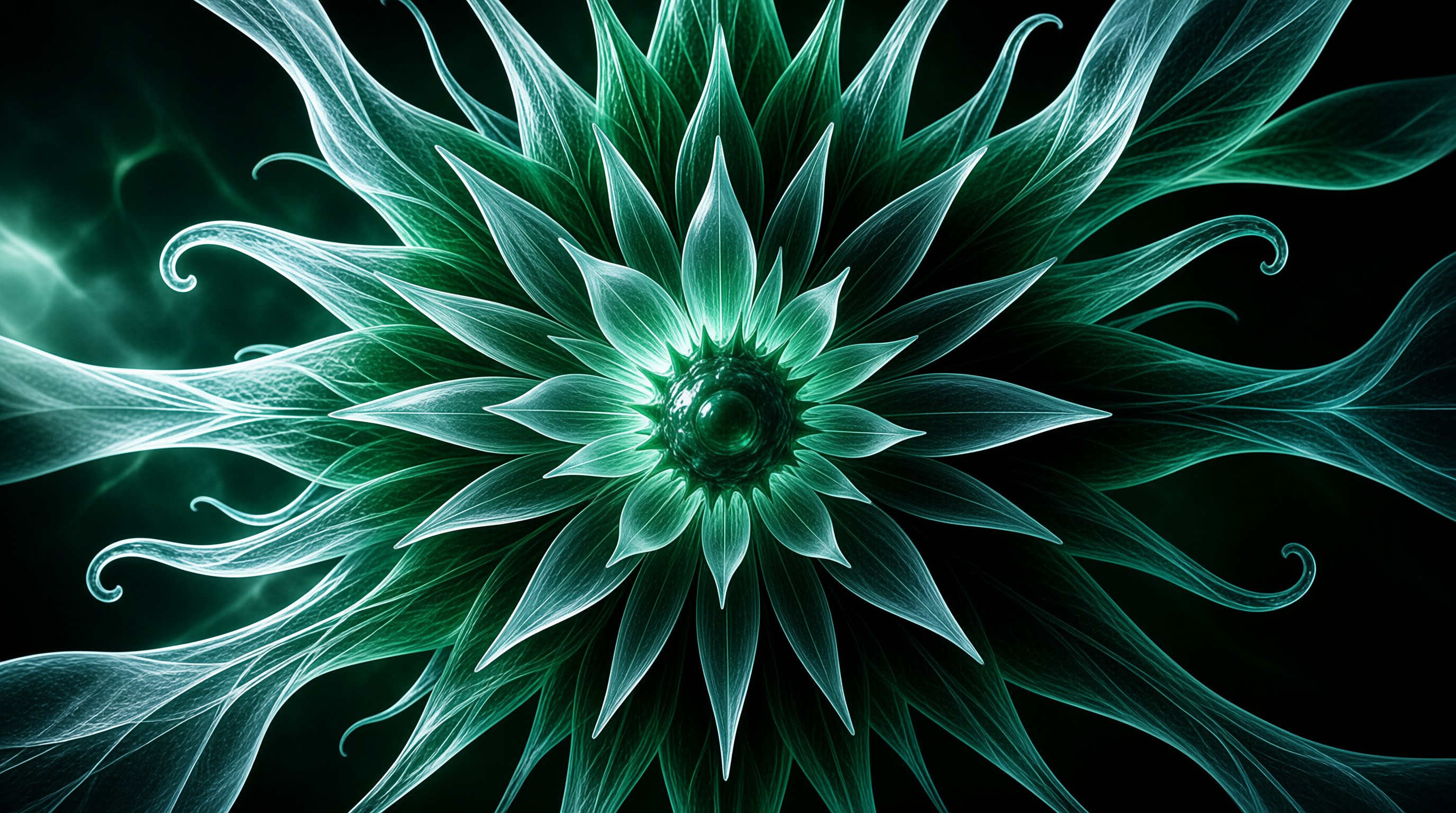 Crystalline Teal Starburst