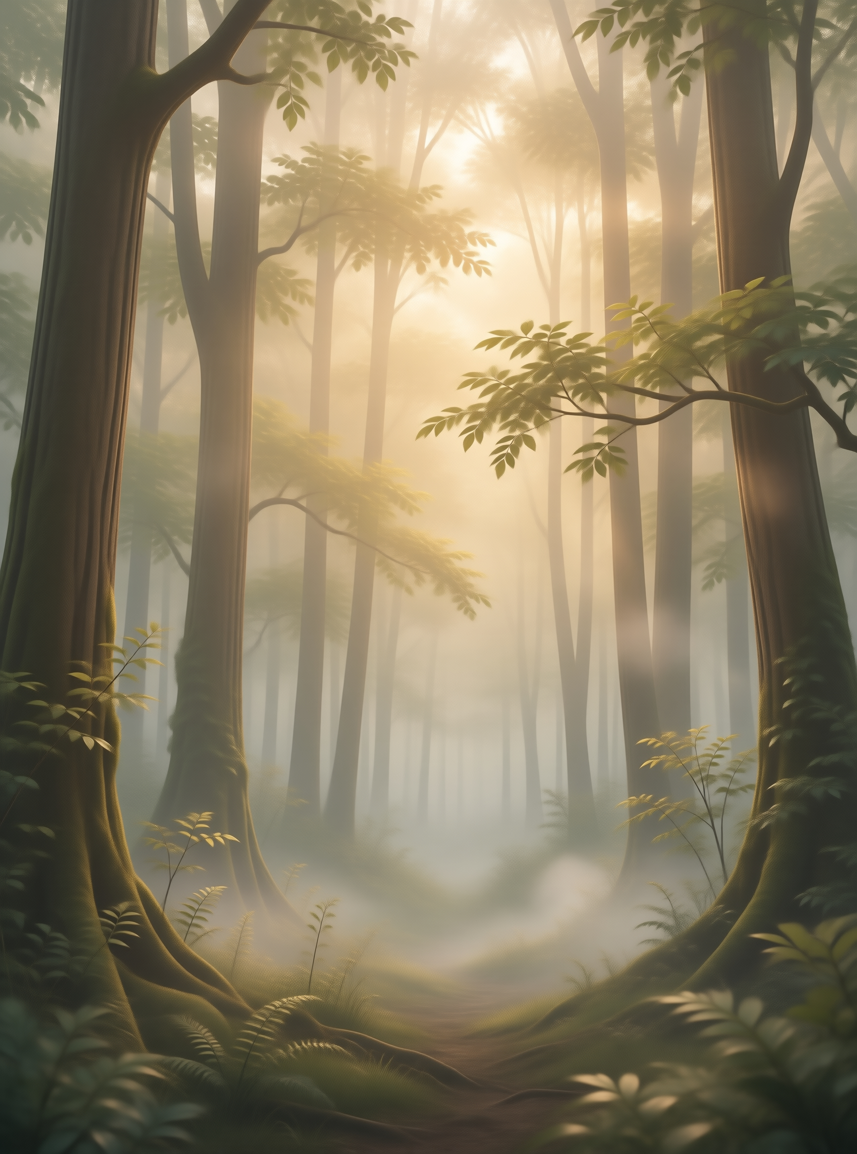 Misty Forest Path