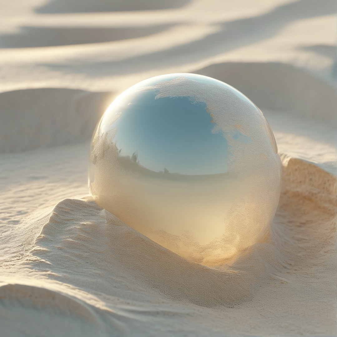 Reflective Sphere in Desert