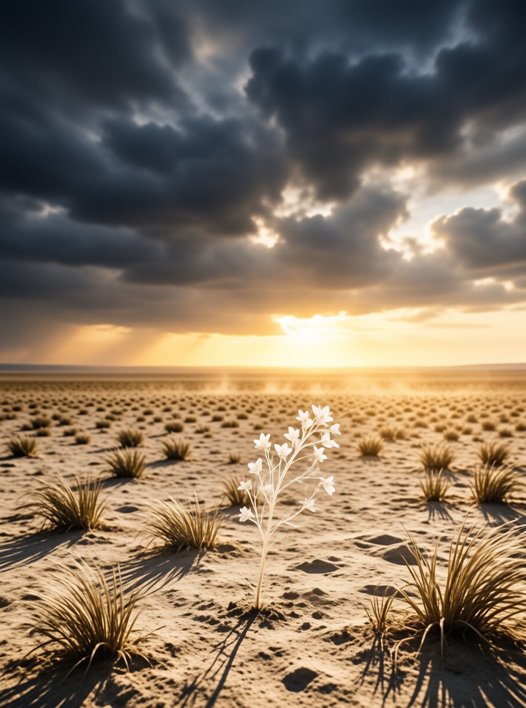 Desert Bloom at Sunset