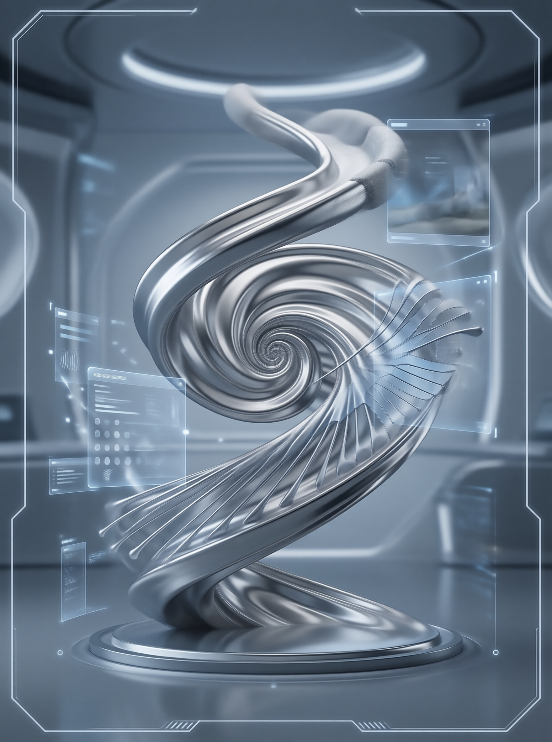 Futuristic Metallic Spiral