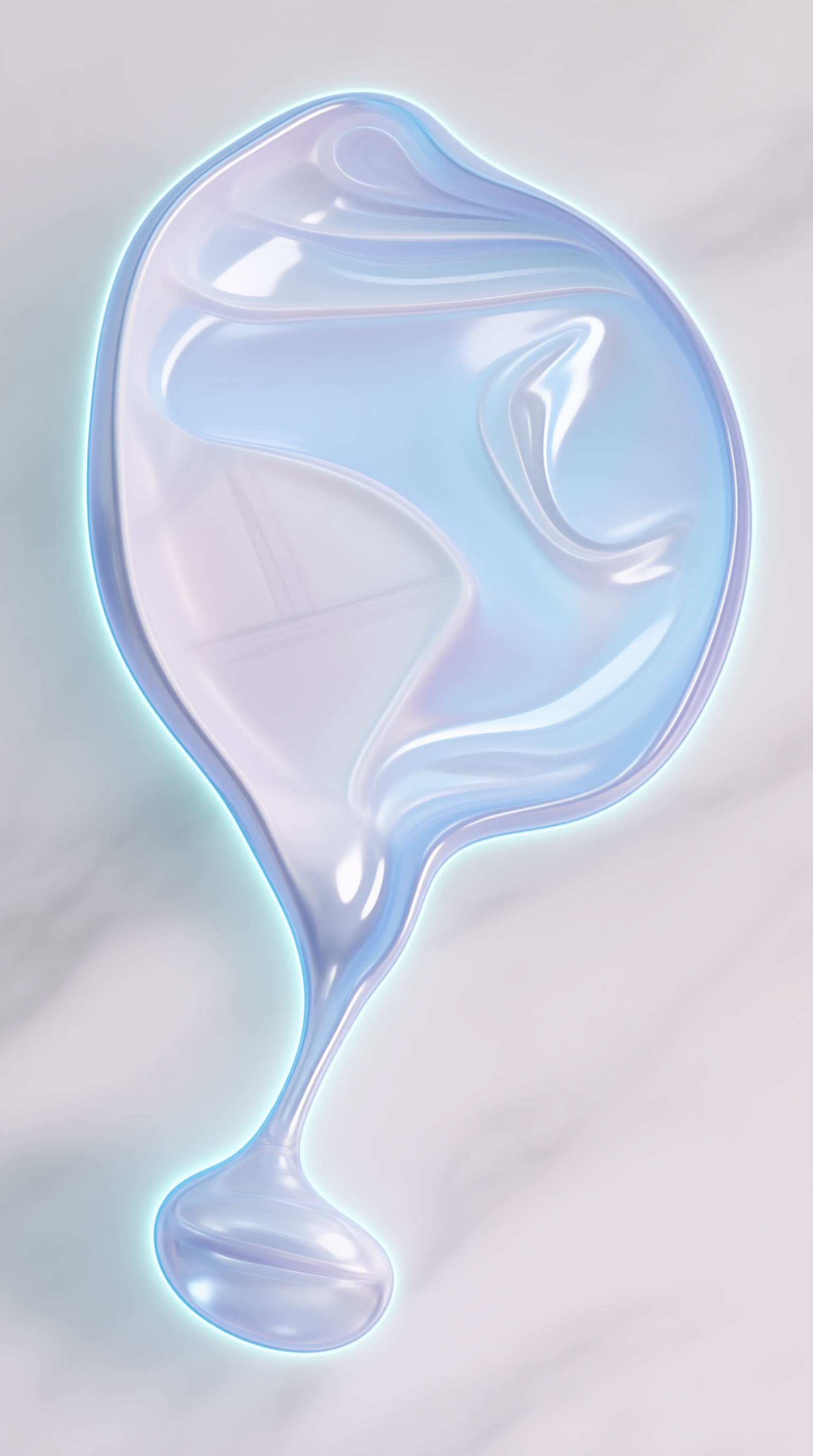 Translucent Blue Droplet