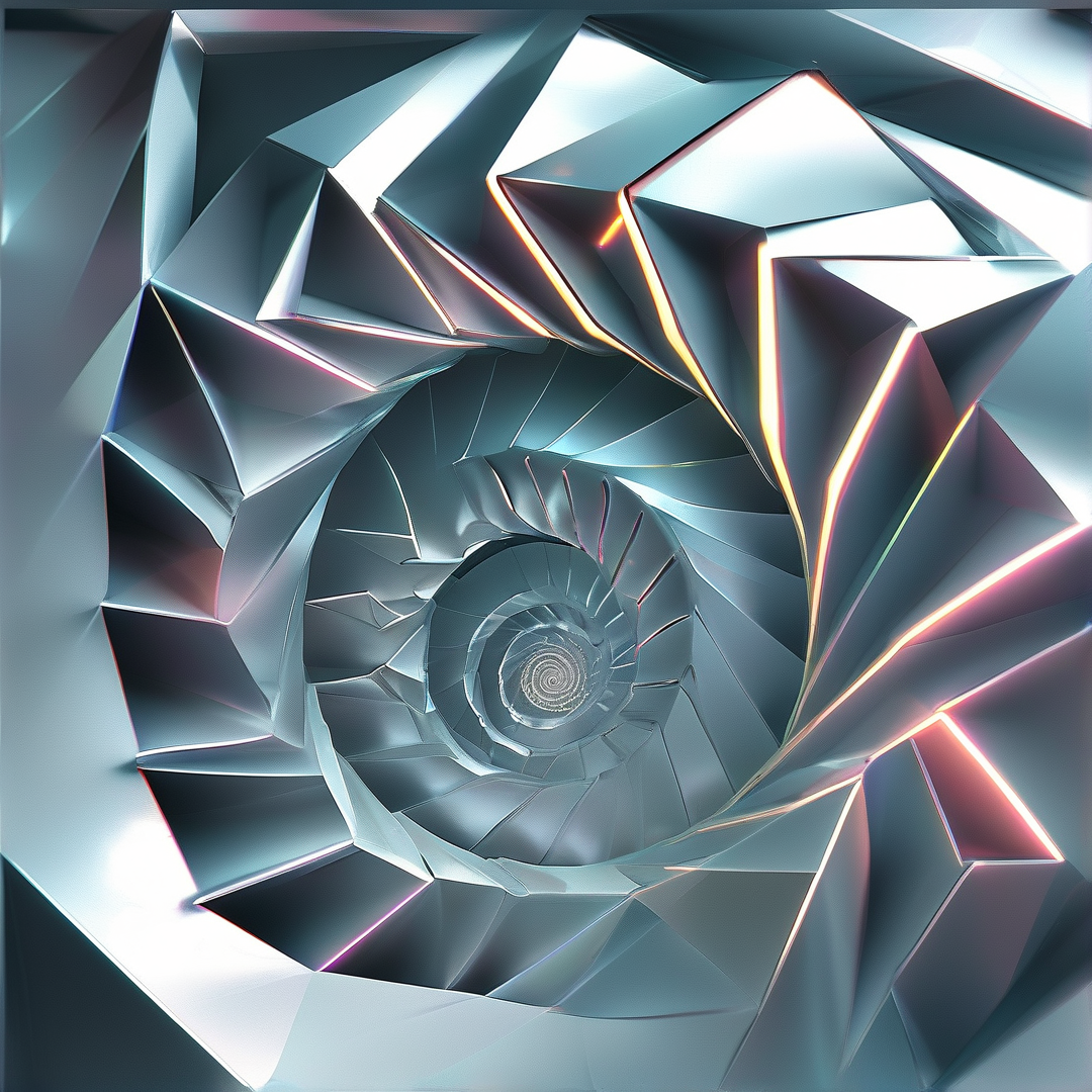 Metallic Fractal Spiral