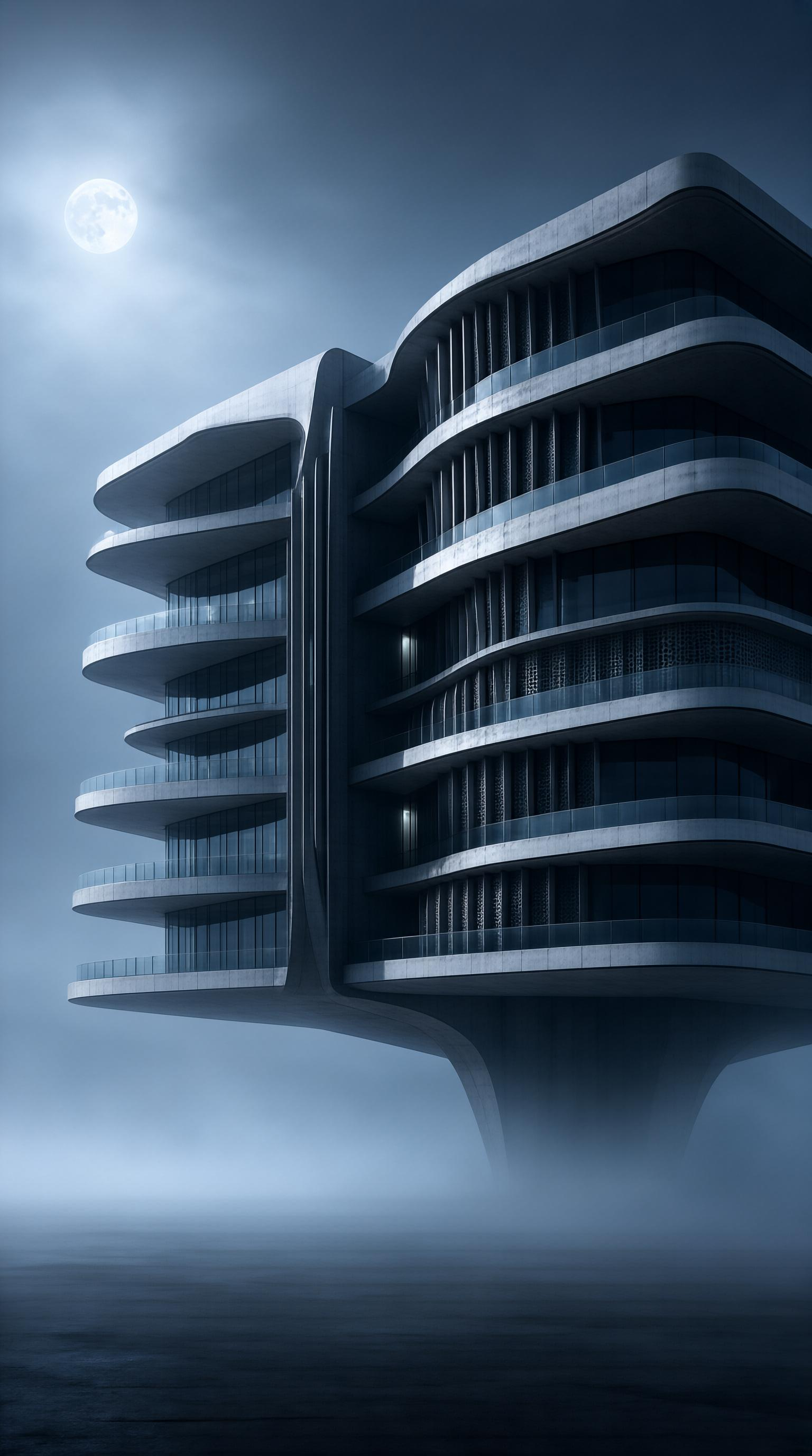 Futuristic Floating Tower