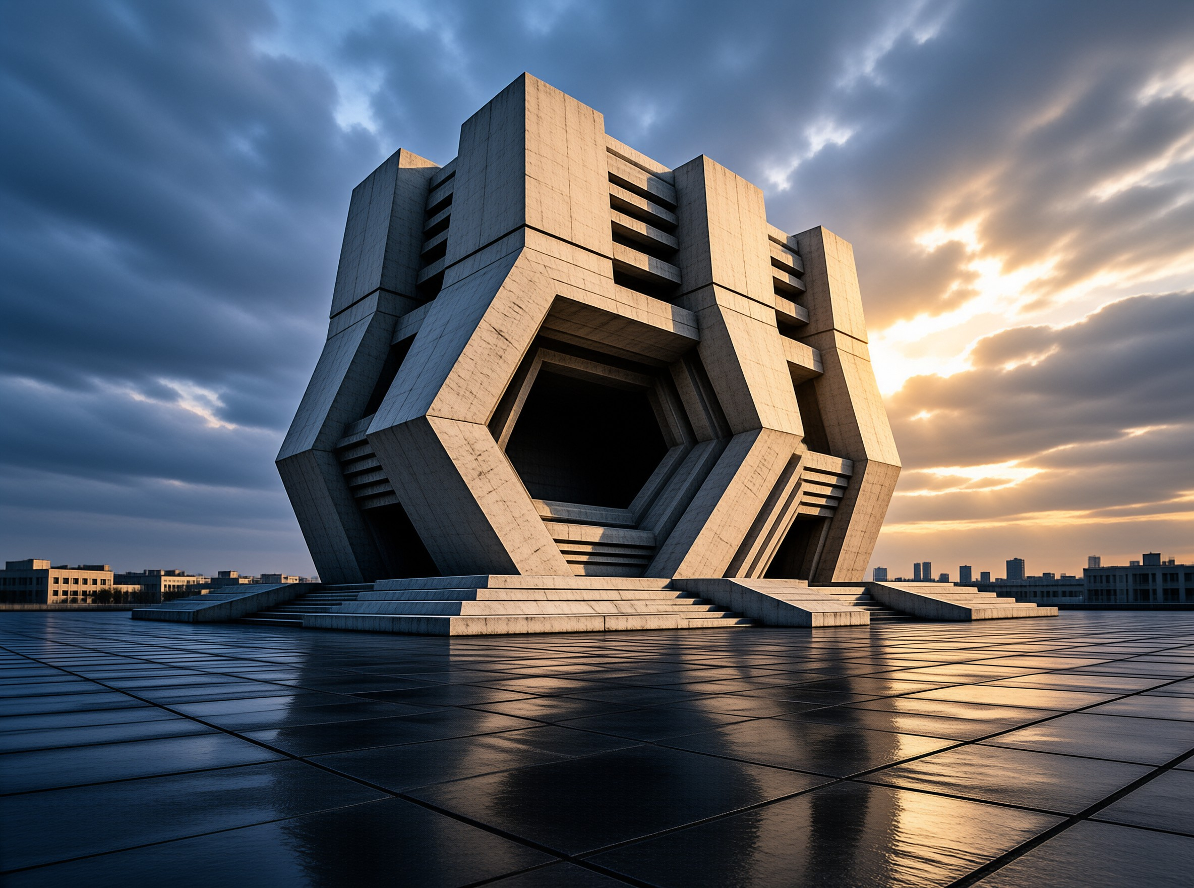 Brutalist Concrete Monolith