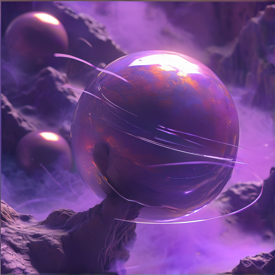 Surreal Purple Orb Scene