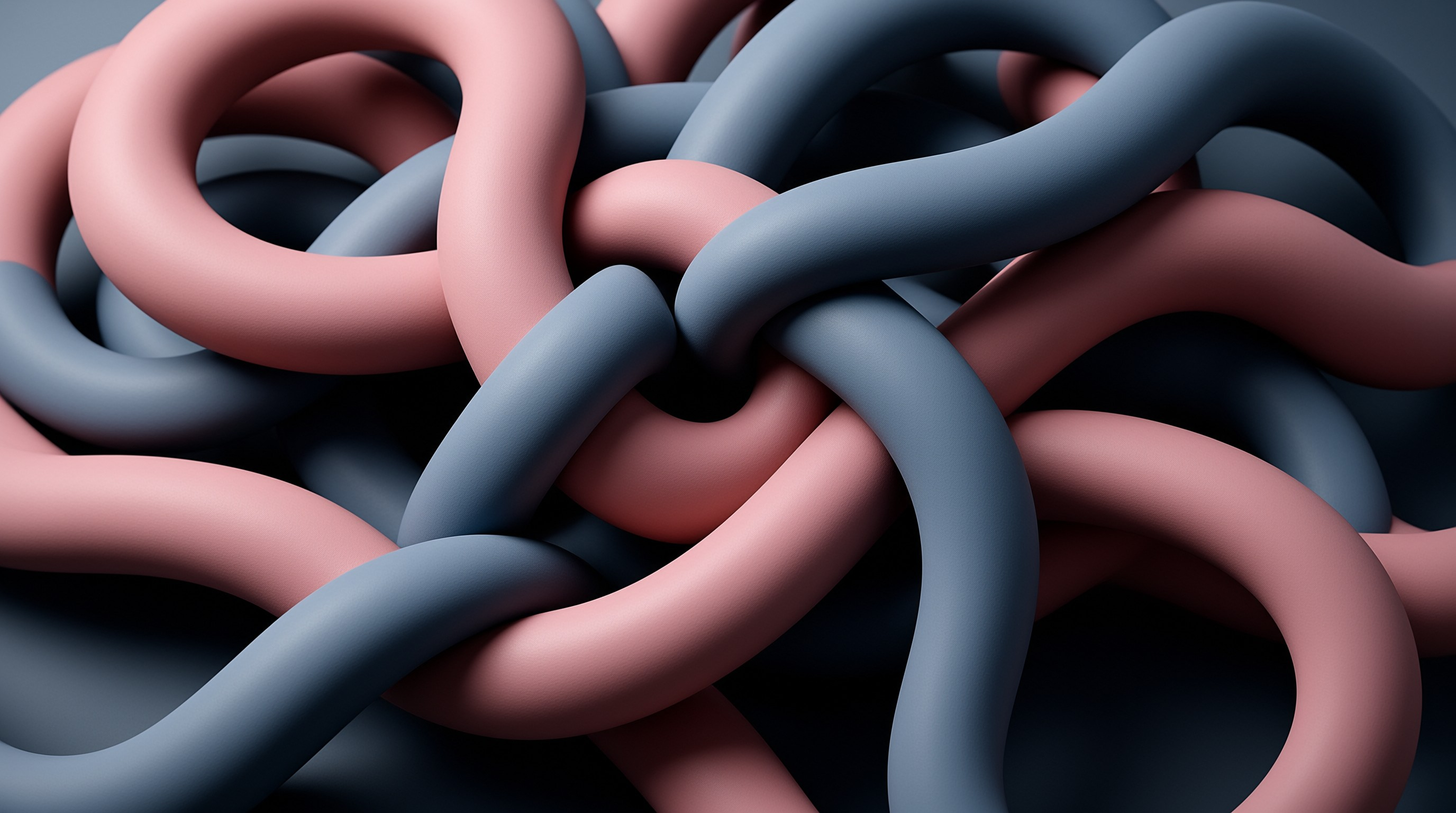 Abstract Pink and Blue Tubes