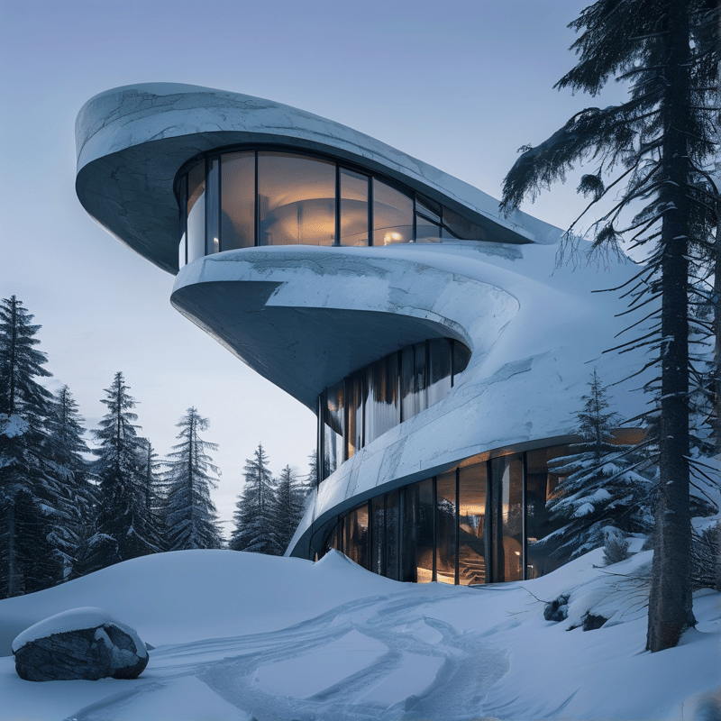 Curved Snow House