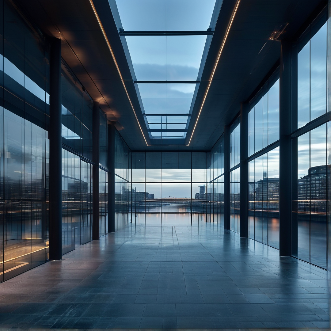 Modern Glass Corridor