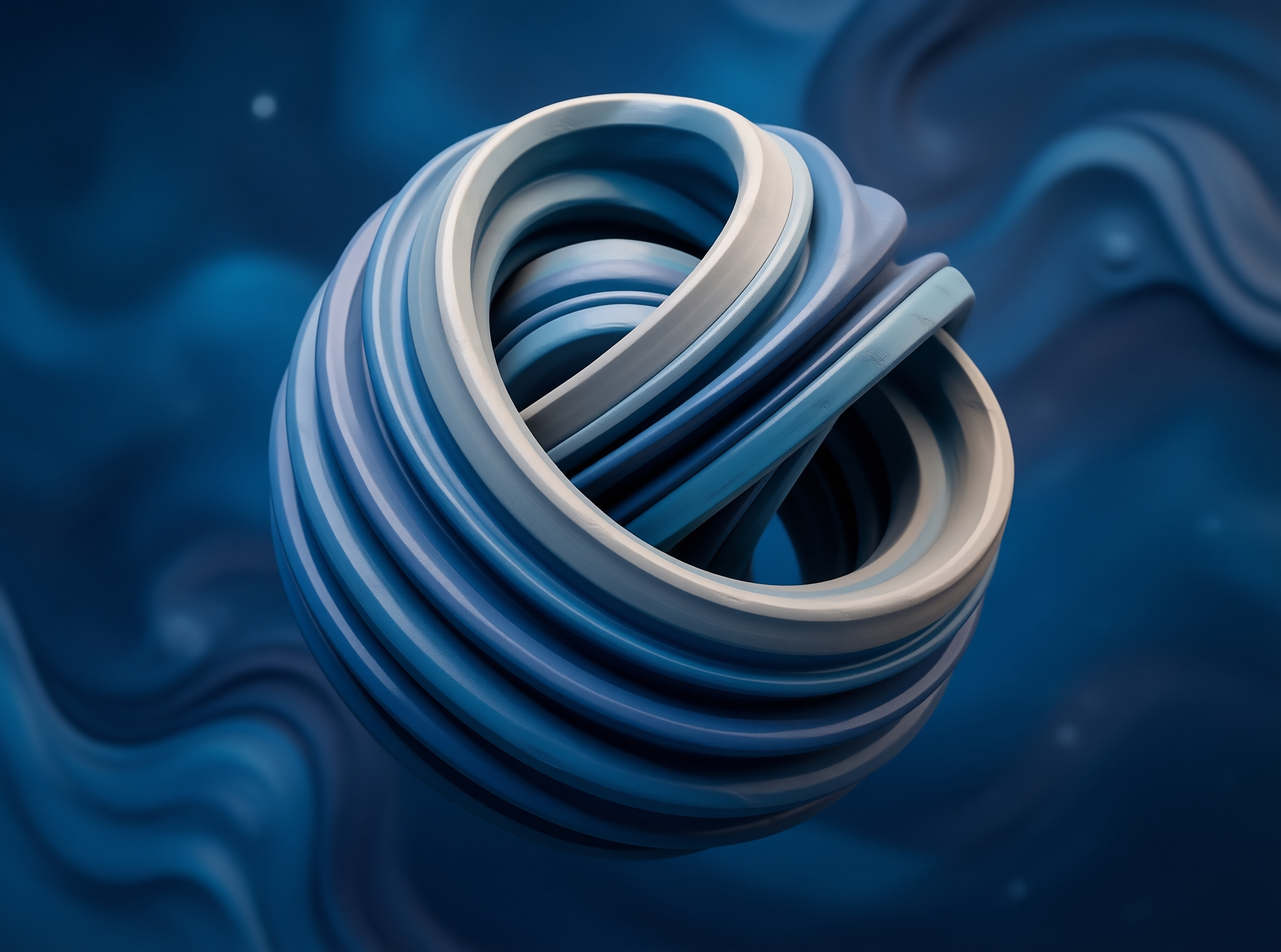 Blue Abstract Spiral Object