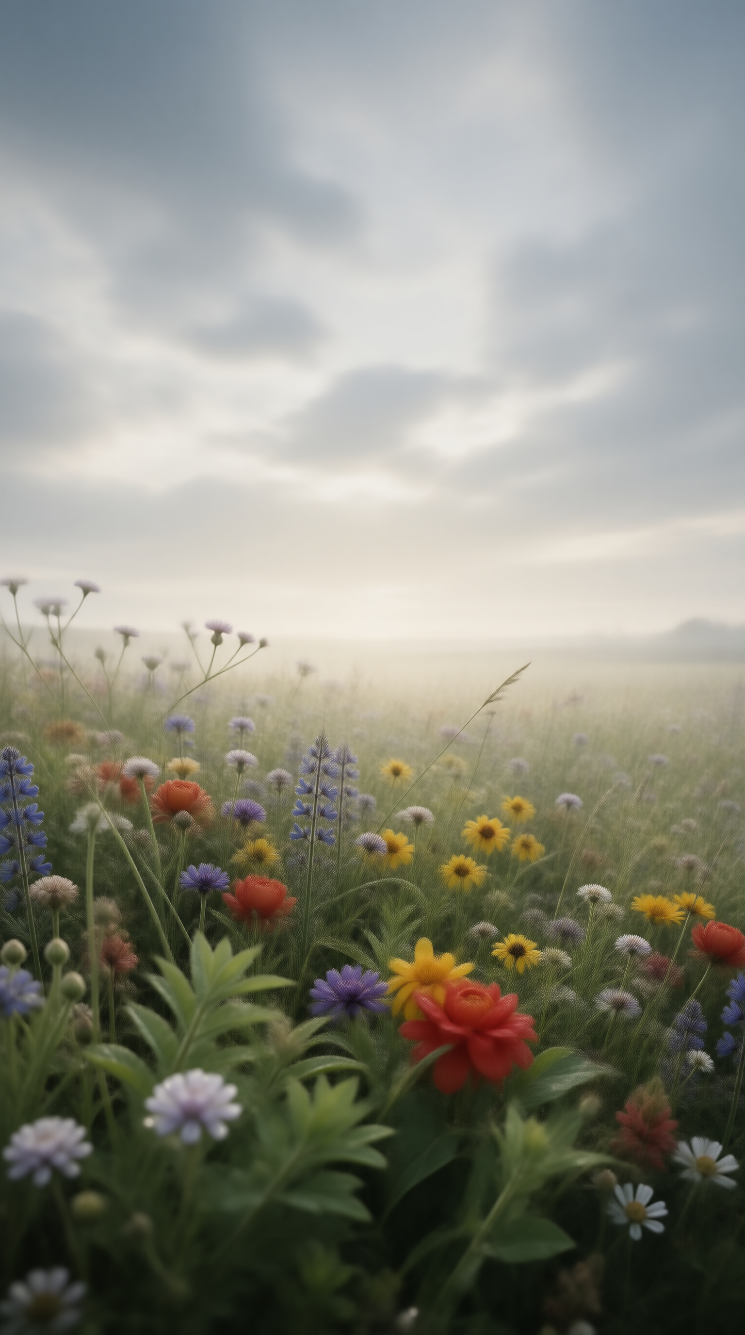 Misty Wildflower Meadow