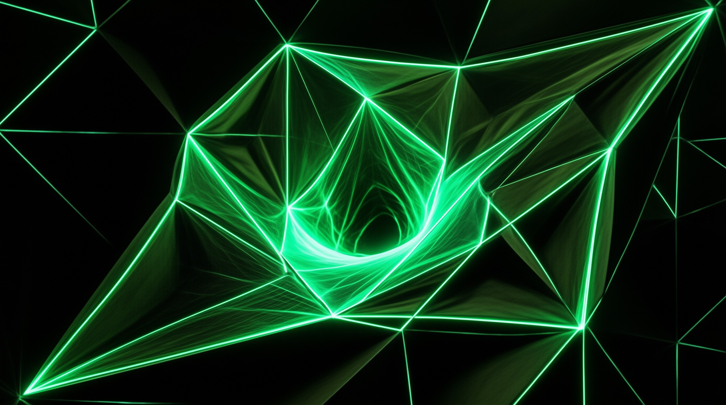 Green Geometric Light Structure