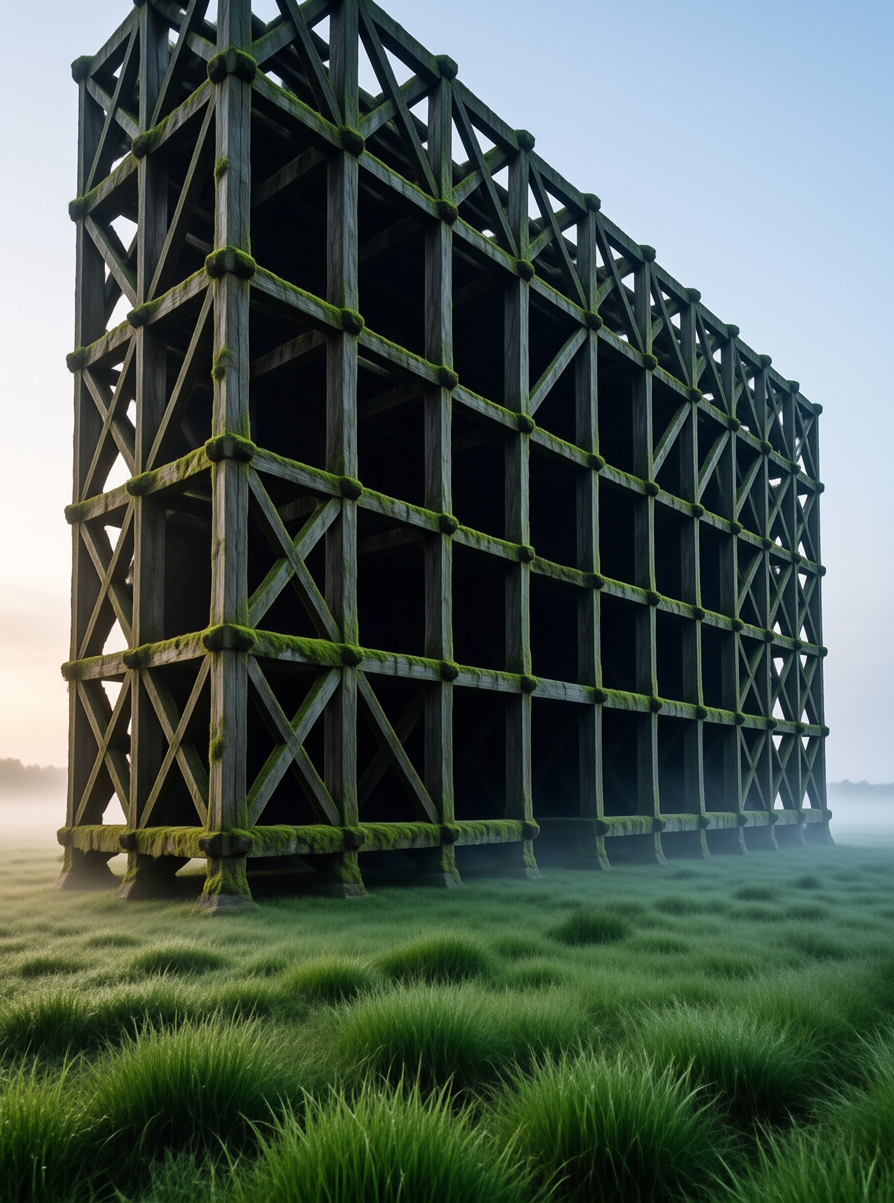 Abandoned Mossy Wooden Frame