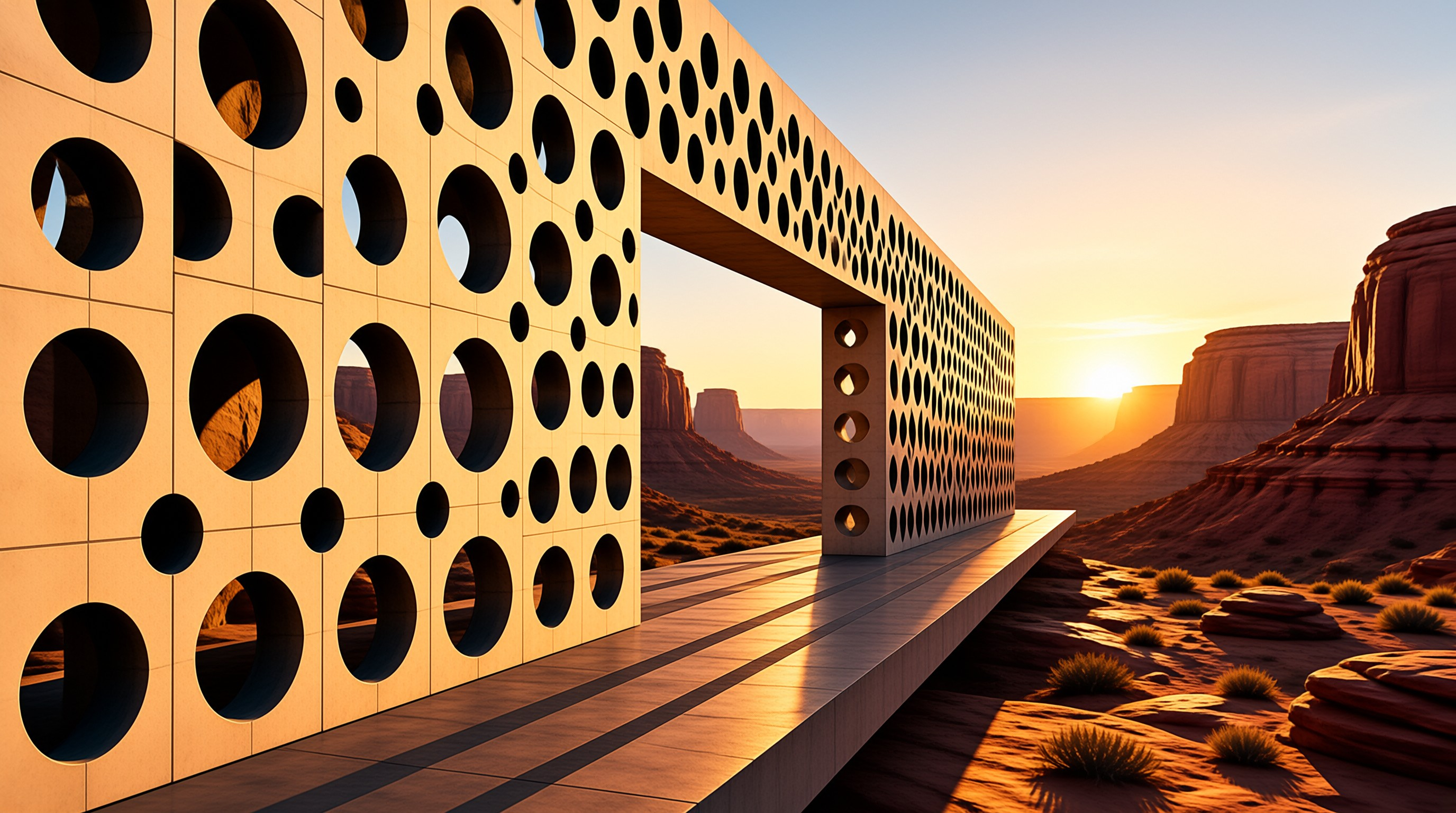 Sunlit Perforated Structure