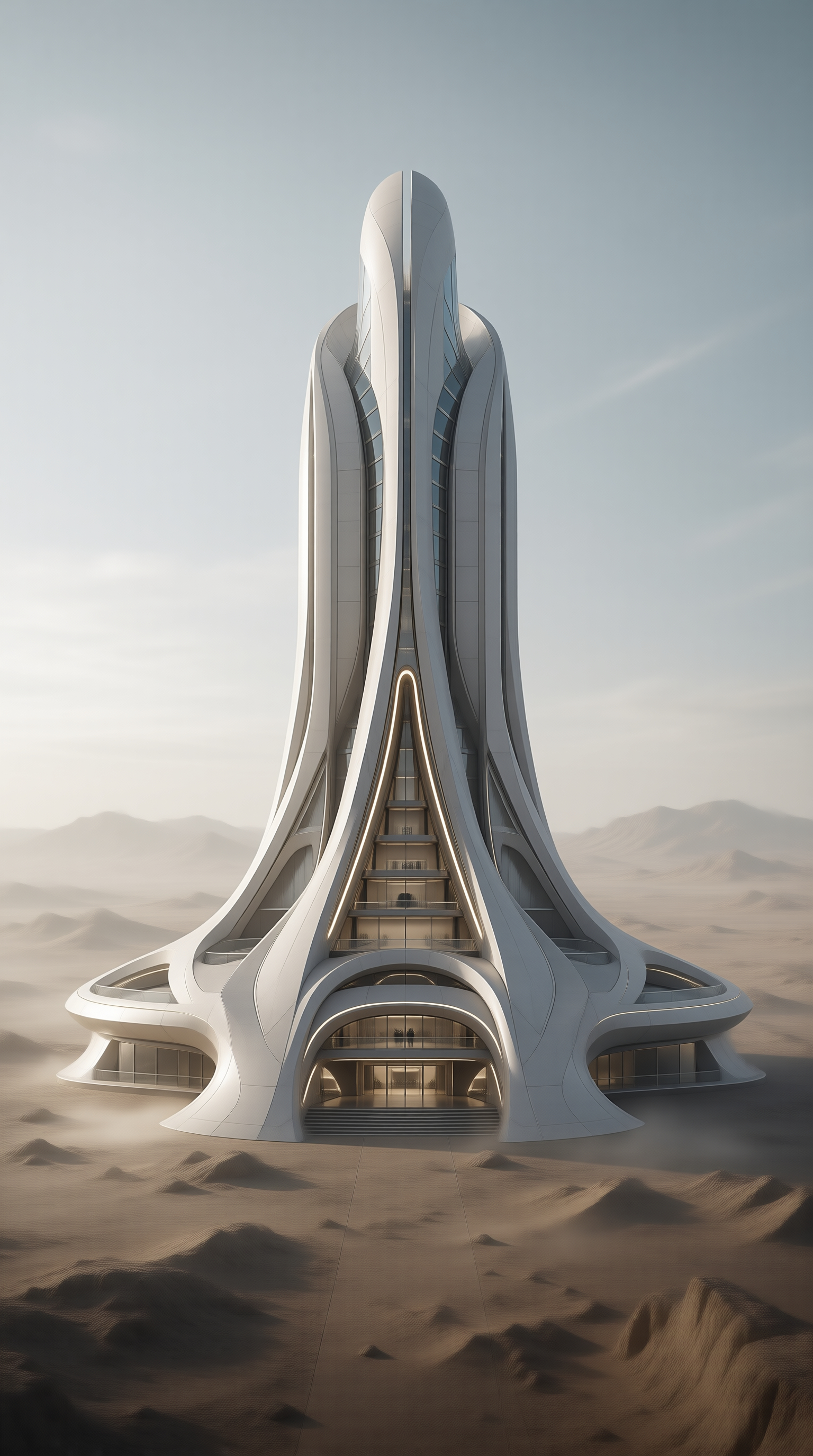 Futuristic Desert Tower