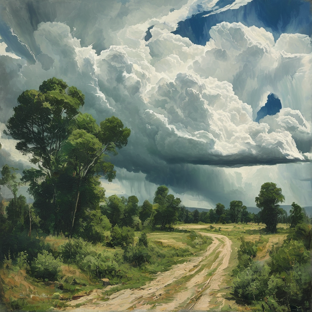 Stormy Landscape Painting