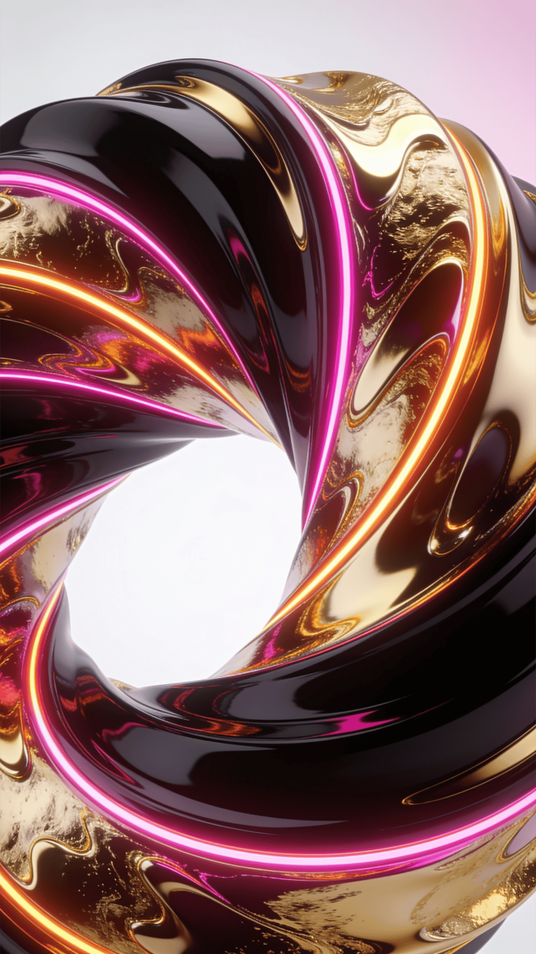 Neon, Liquid Gold Twisted Torus