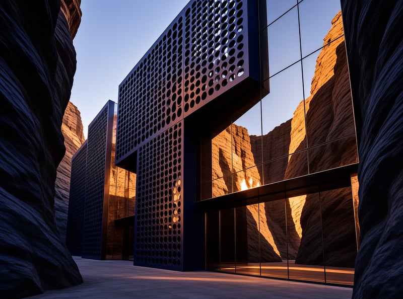 Modern Building in Canyon