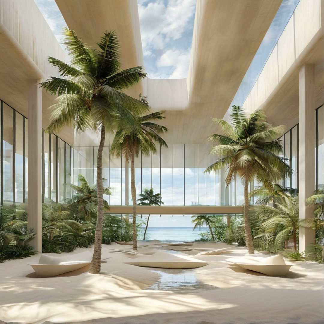 Palm Atrium in Coastal Light
