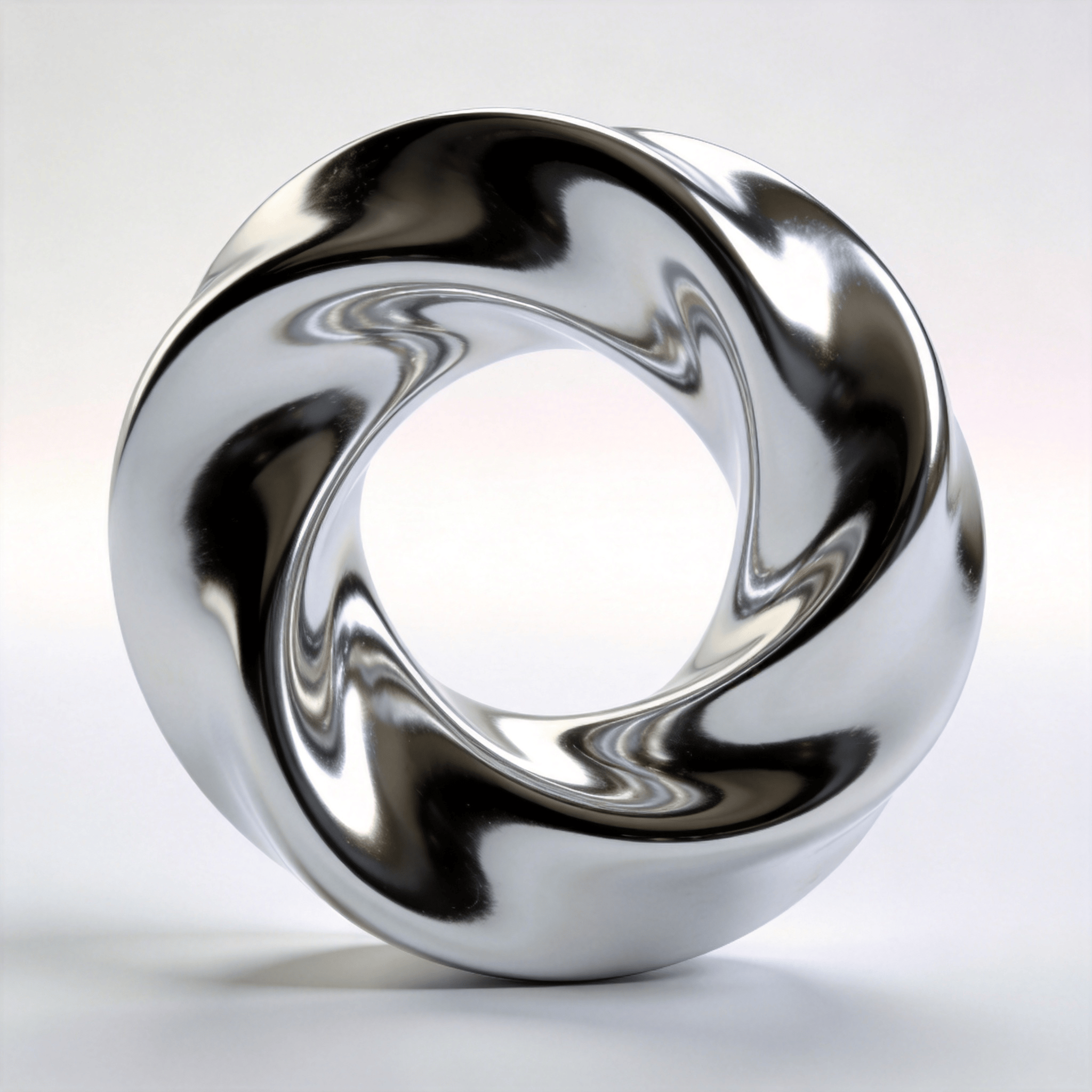 Mobius strip, liquid chrome Study