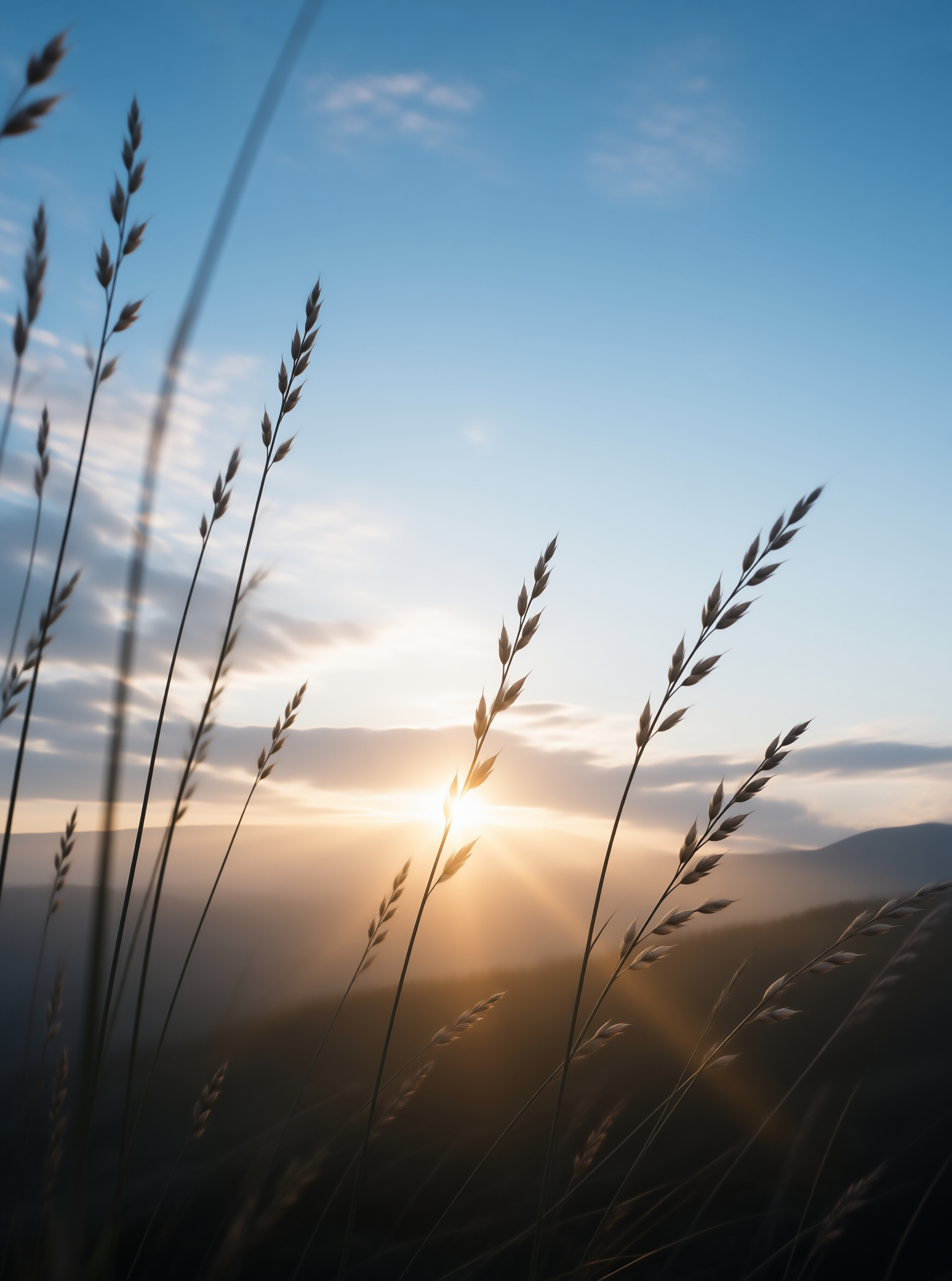Sunrise Through Wild Grass