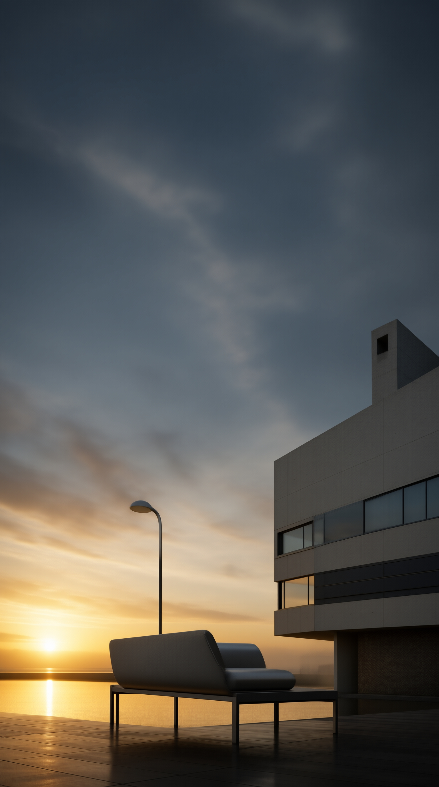 Sunset View from Modern Patio