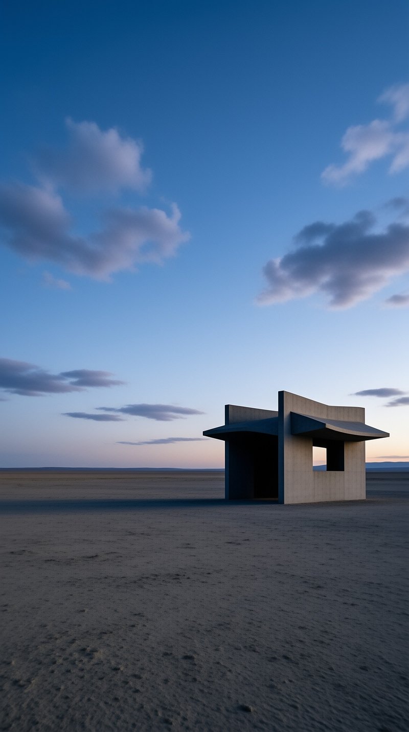 Minimalist Shelter in Desert