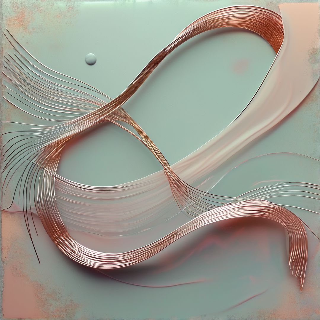 Abstract Flowing Metallic Art
