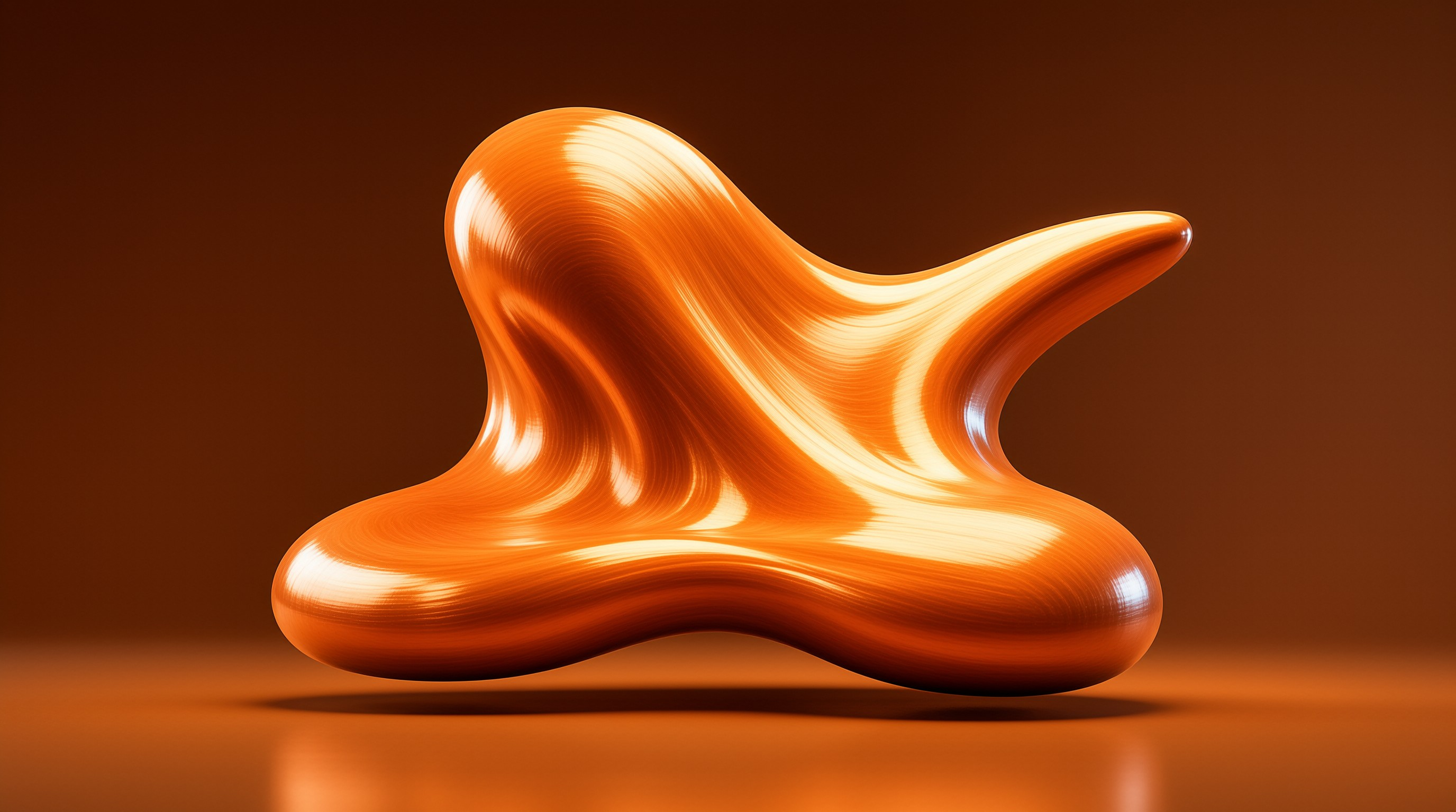 Abstract Orange Sculpture