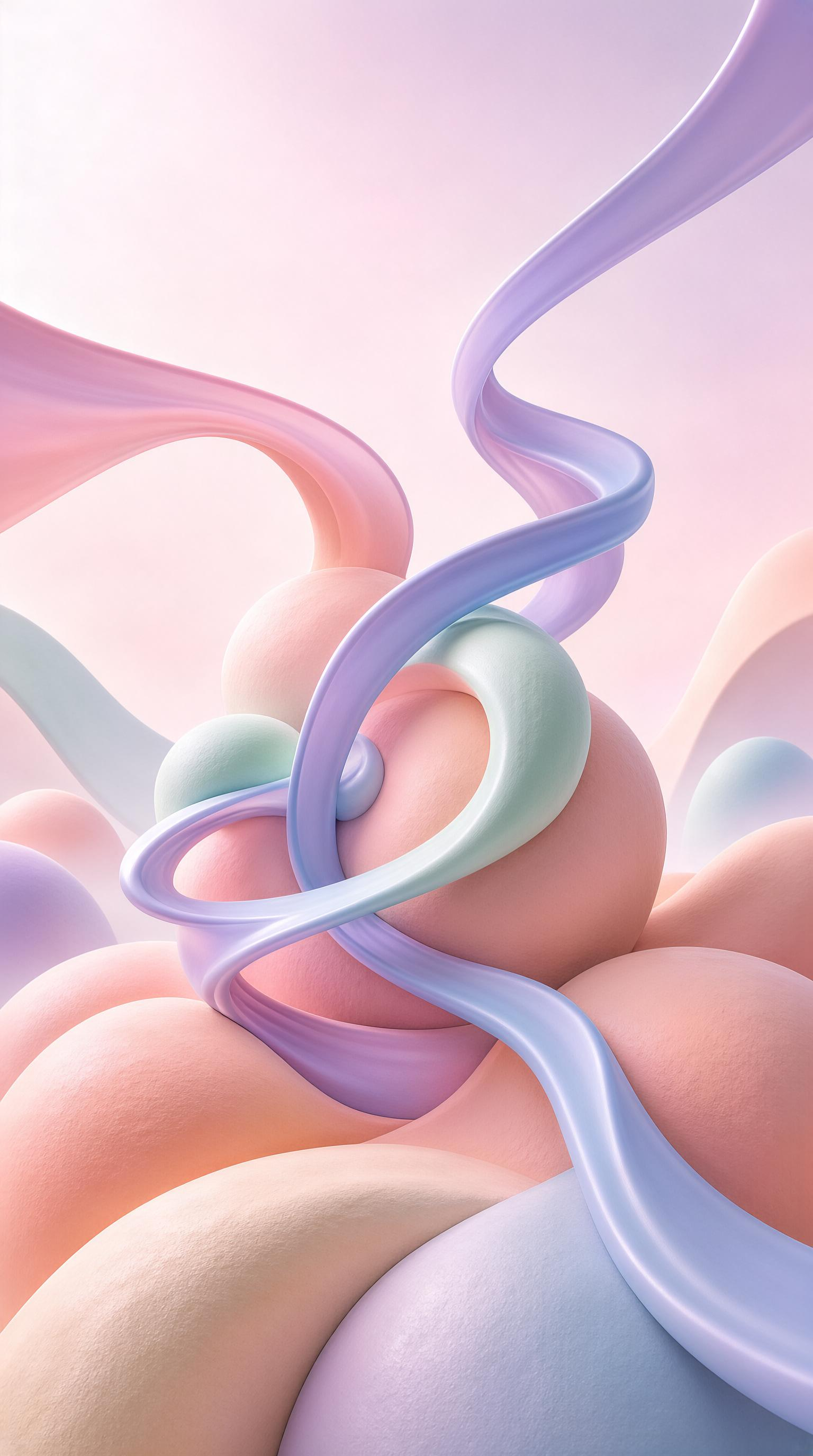 Pastel Abstract 3D Art