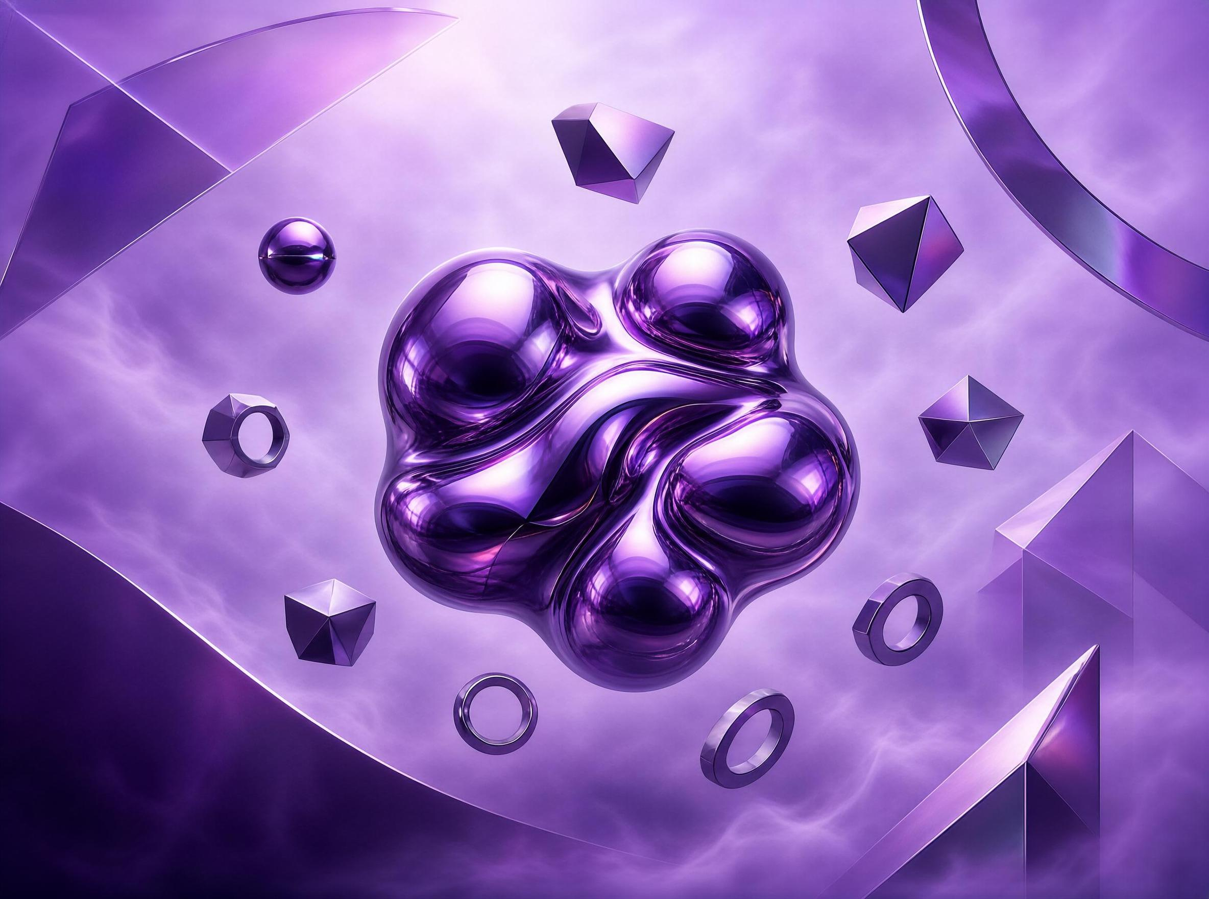 Abstract Purple Geometry