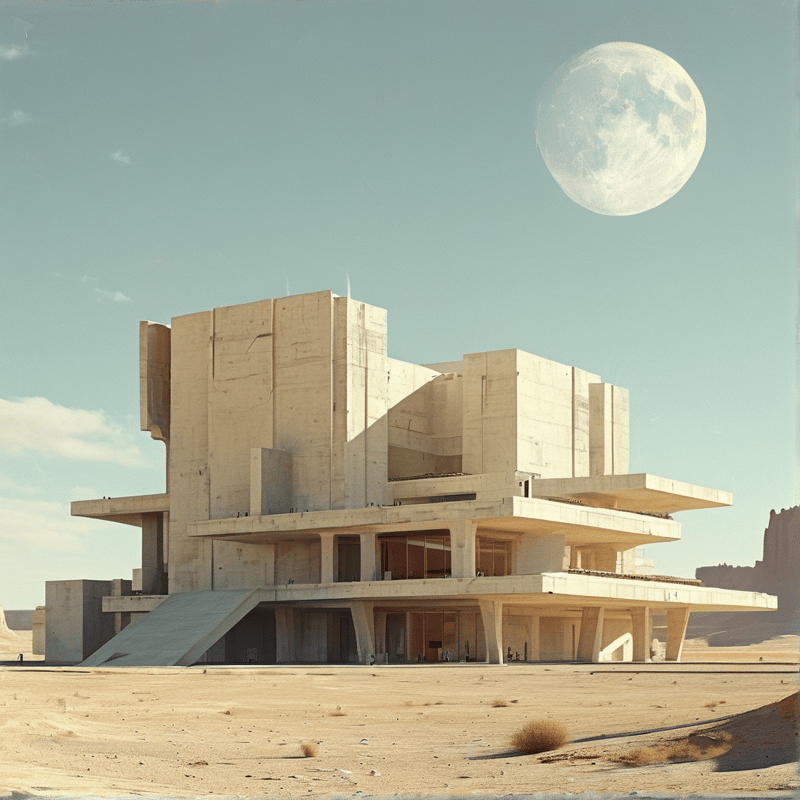 Brutalist Desert Architecture