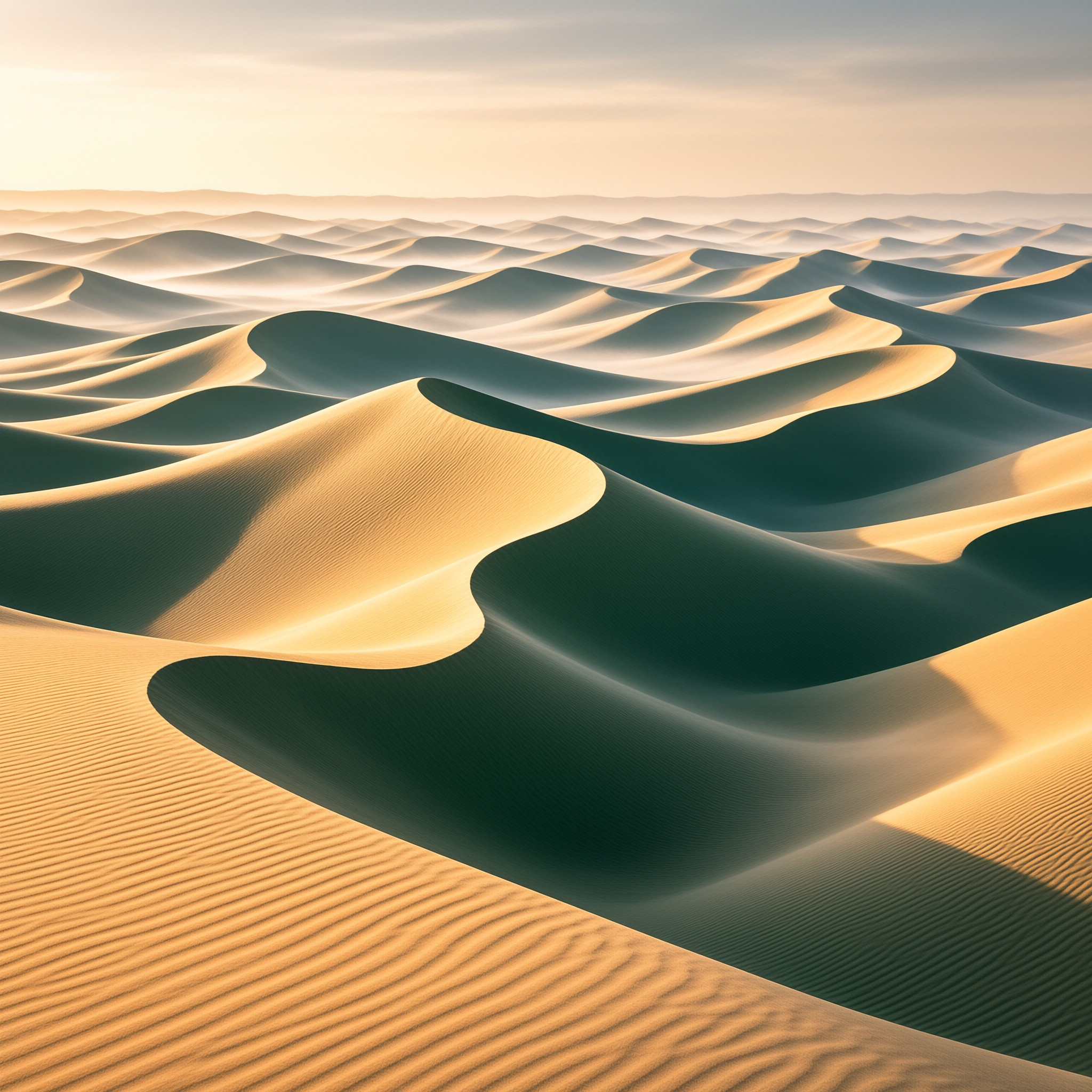 Golden Sand Dunes Landscape