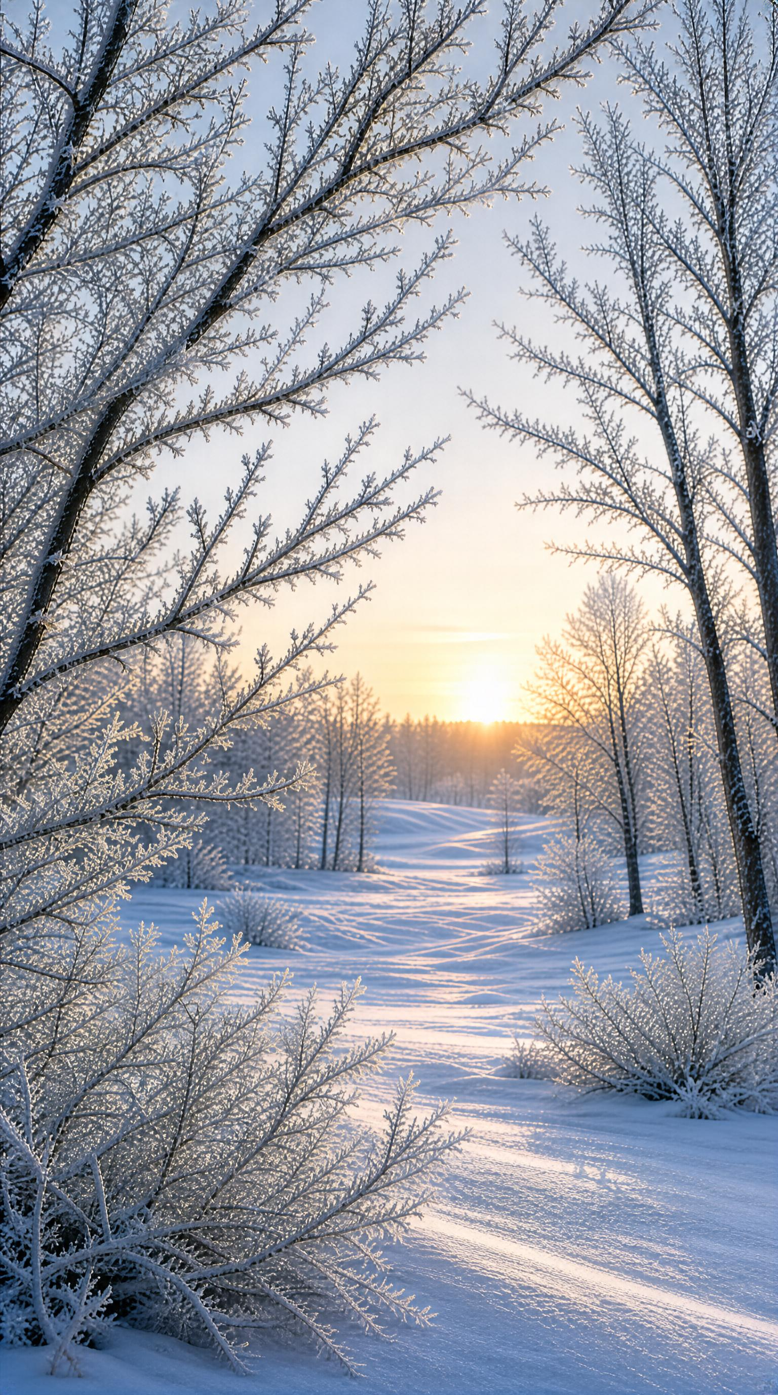 Winter Sunrise Landscape