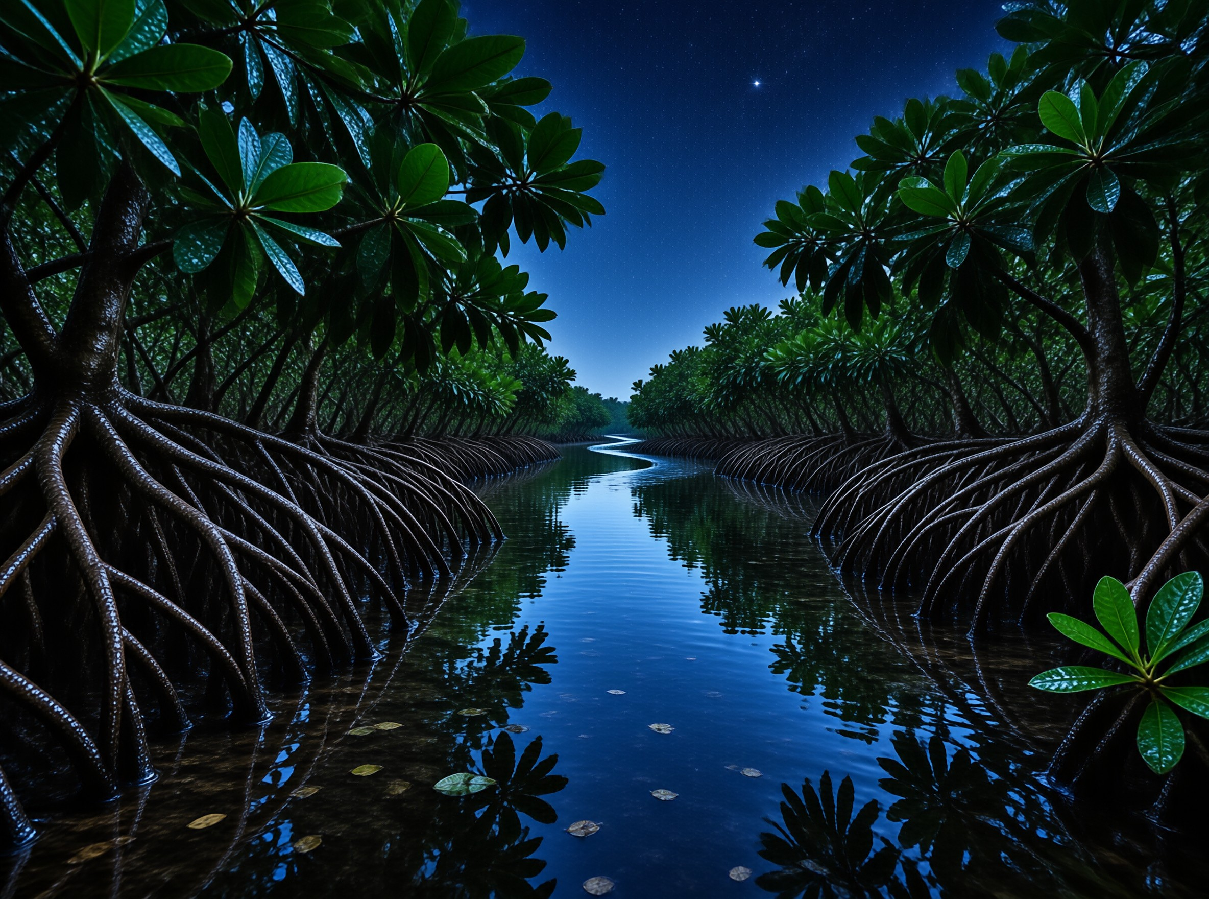 Mangrove Tunnel at Night