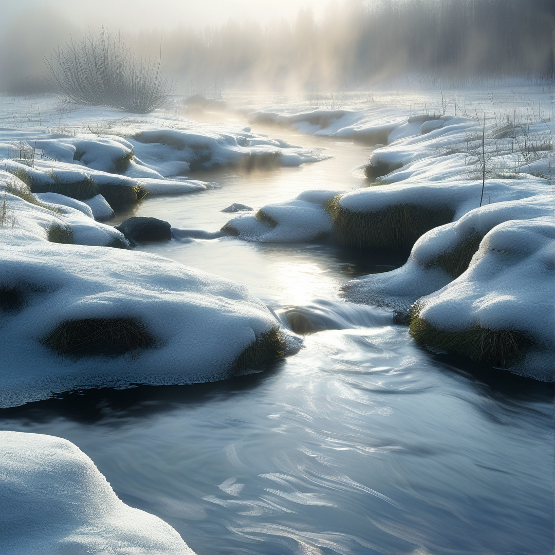 Snowy Winter Stream