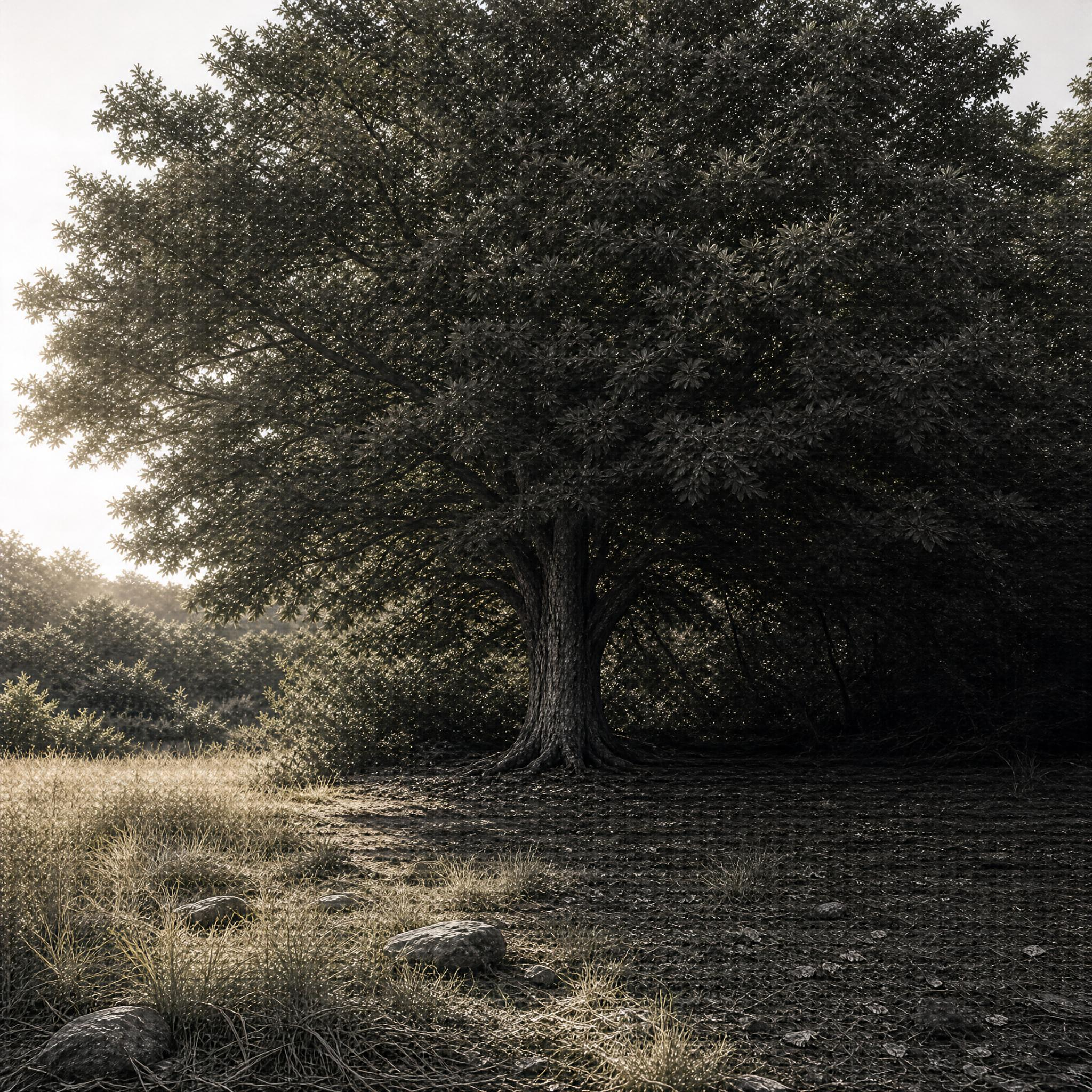 Solitary Tree in Field