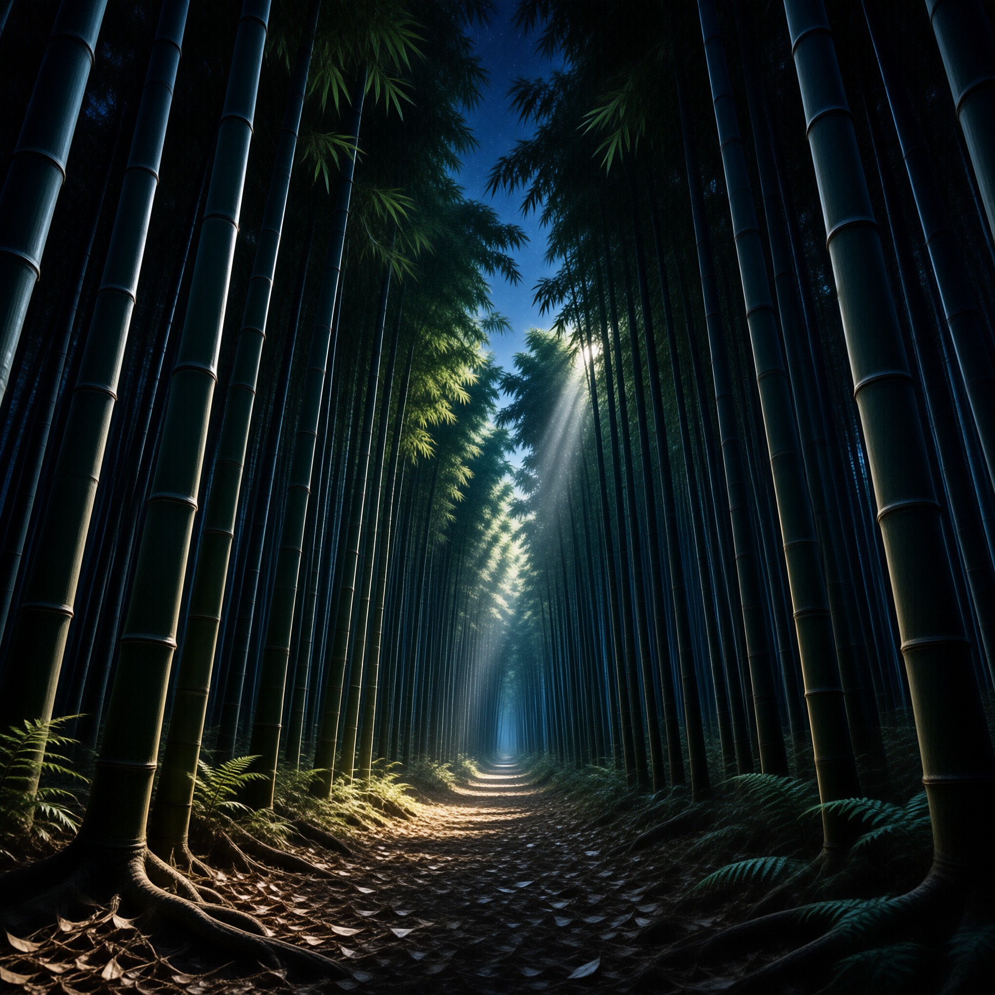 Mystical Bamboo Forest Path
