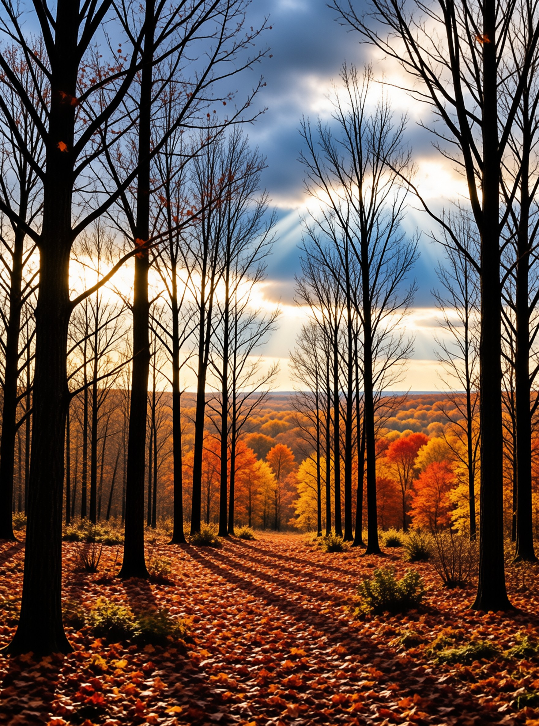 Autumn Forest at Golden Hour
