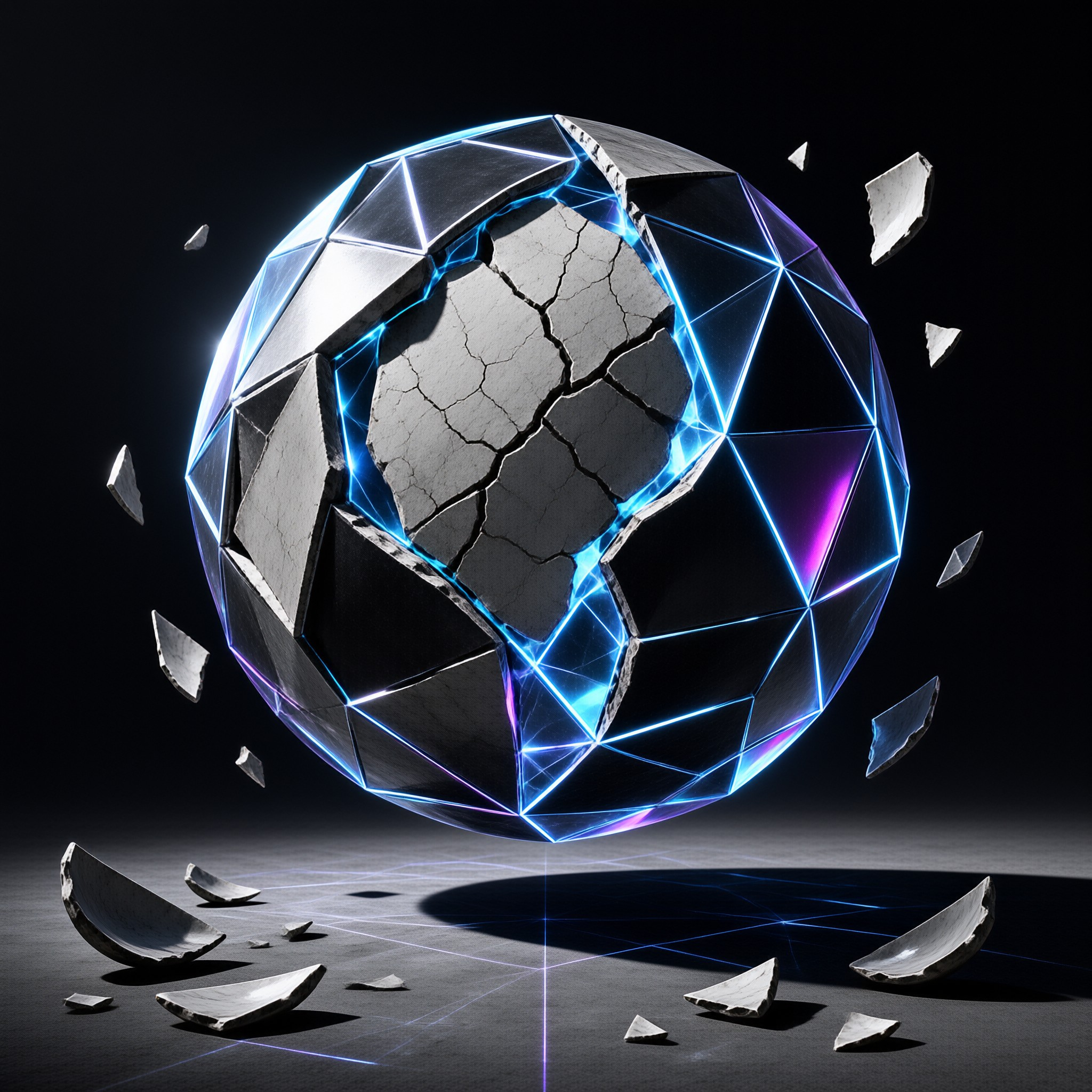 Glowing Shattering Crystal Sphere