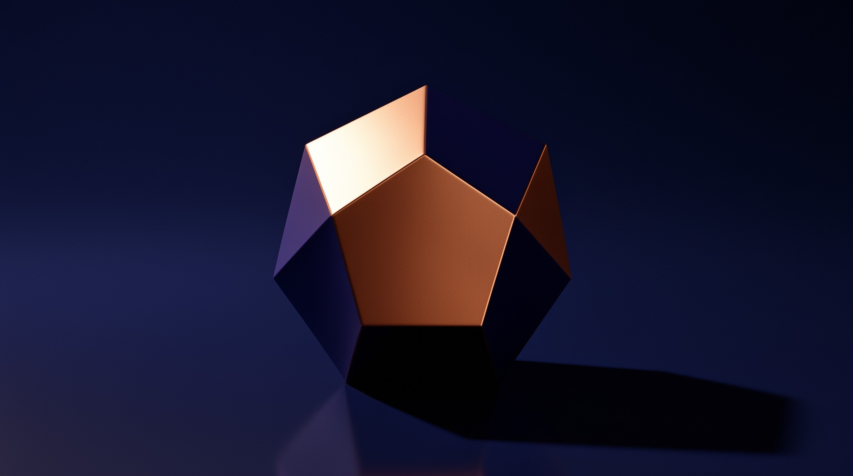 Metallic Copper Dodecahedron