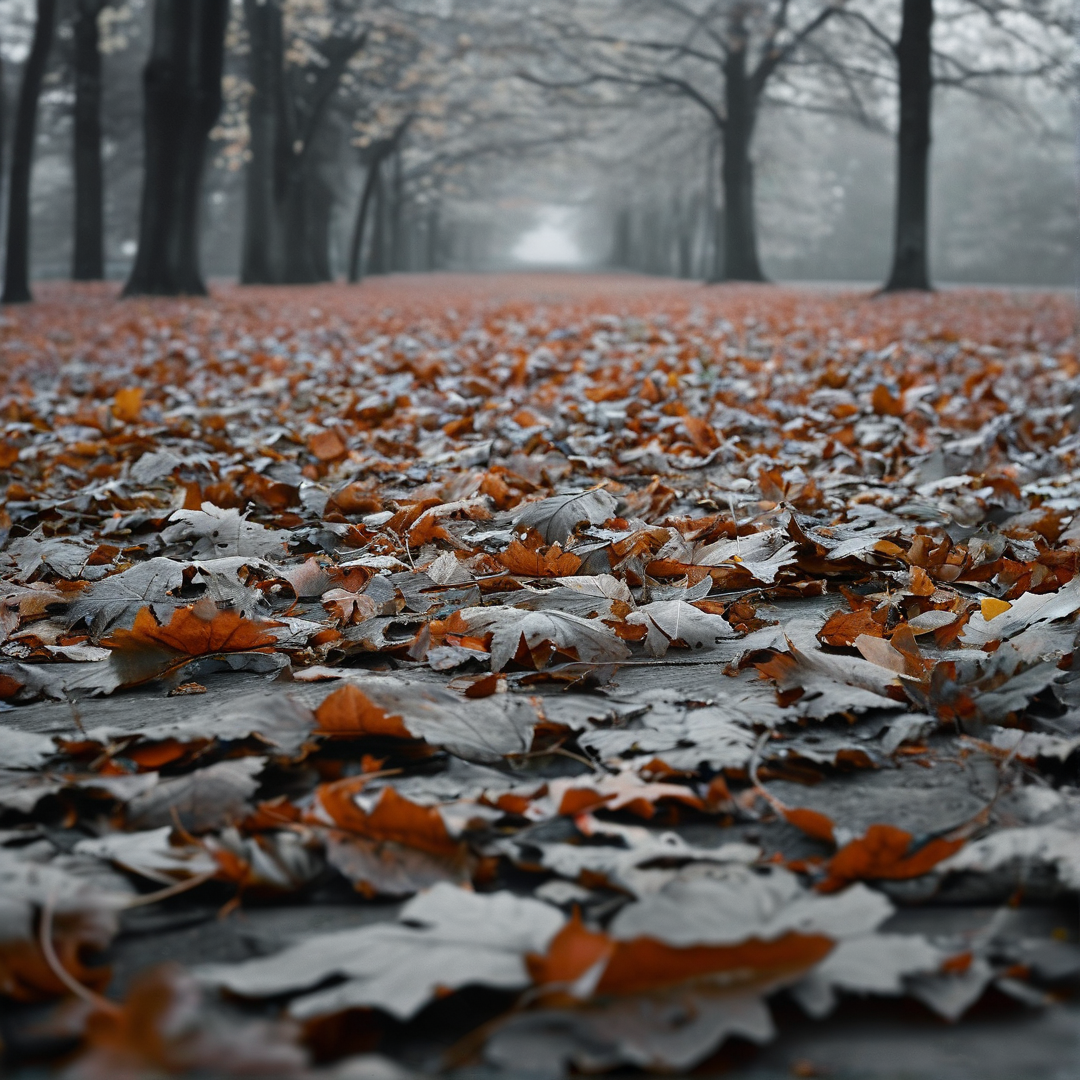 Misty Autumn Forest Path